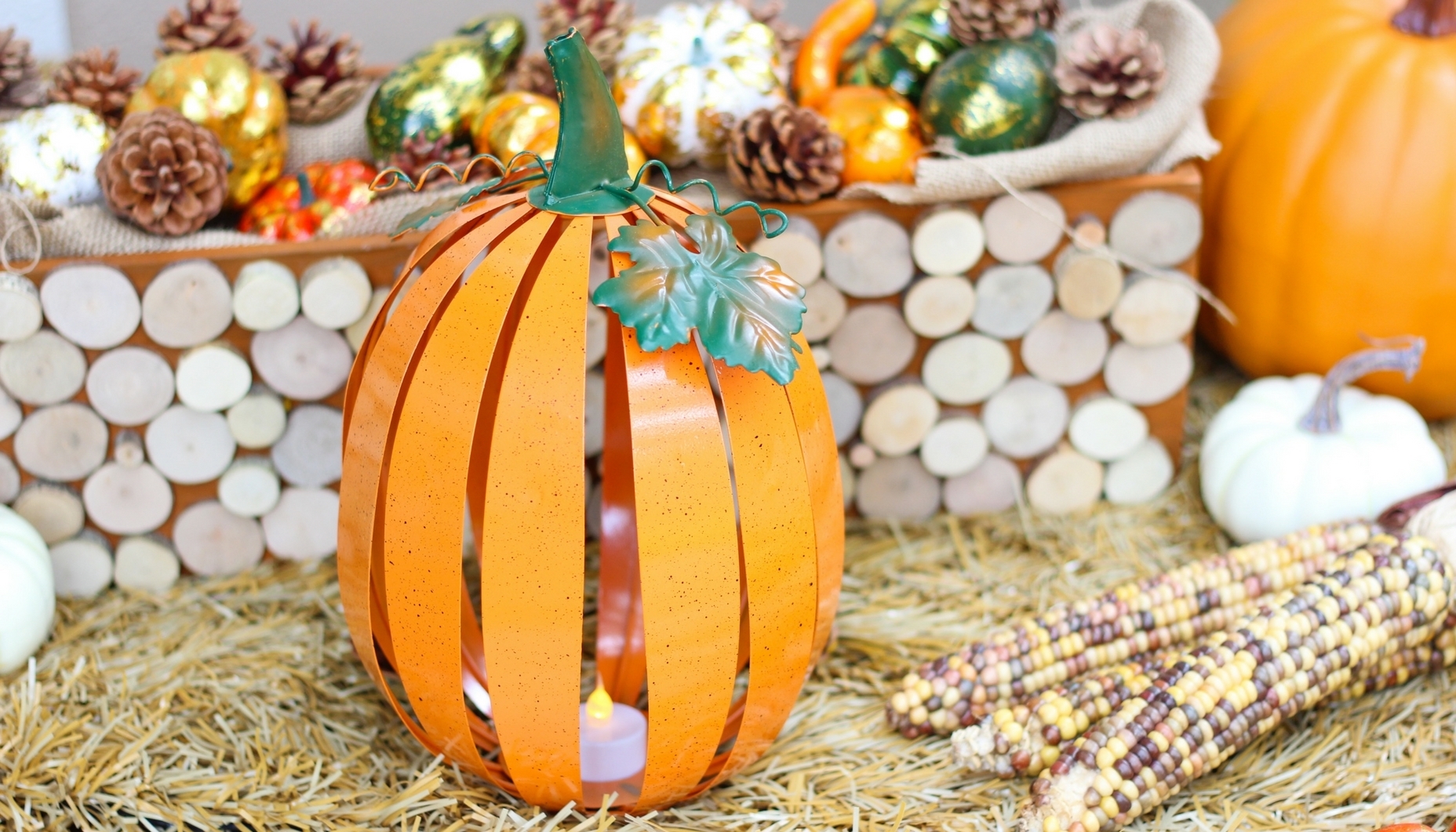 Metal Pumpkin Lantern