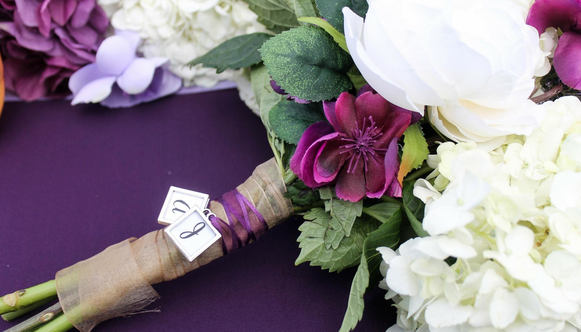 Plum Wedding Tablescape
