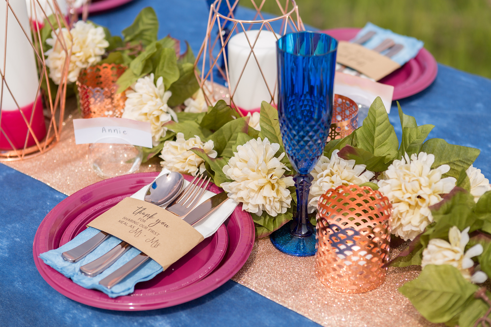 Fall Jewel Toned Wedding Tablescape