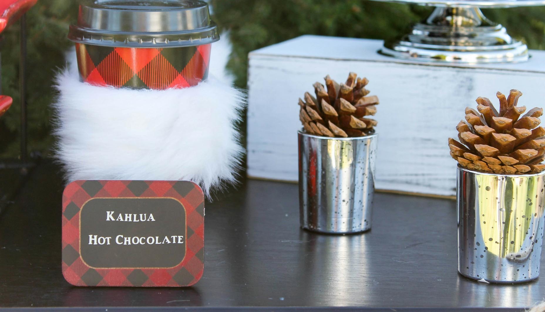 Buffalo Plaid Winter Wedding Kahlua Hot Chocolate