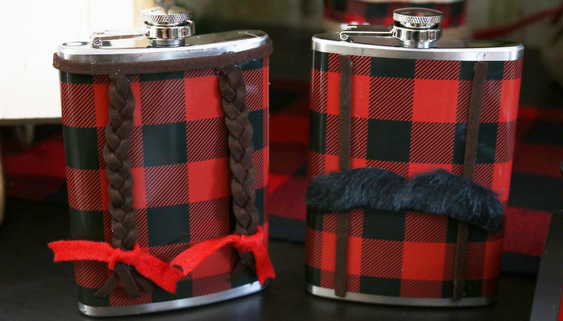 Lumberjack and Jill Couples Shower - His & Hers Flasks