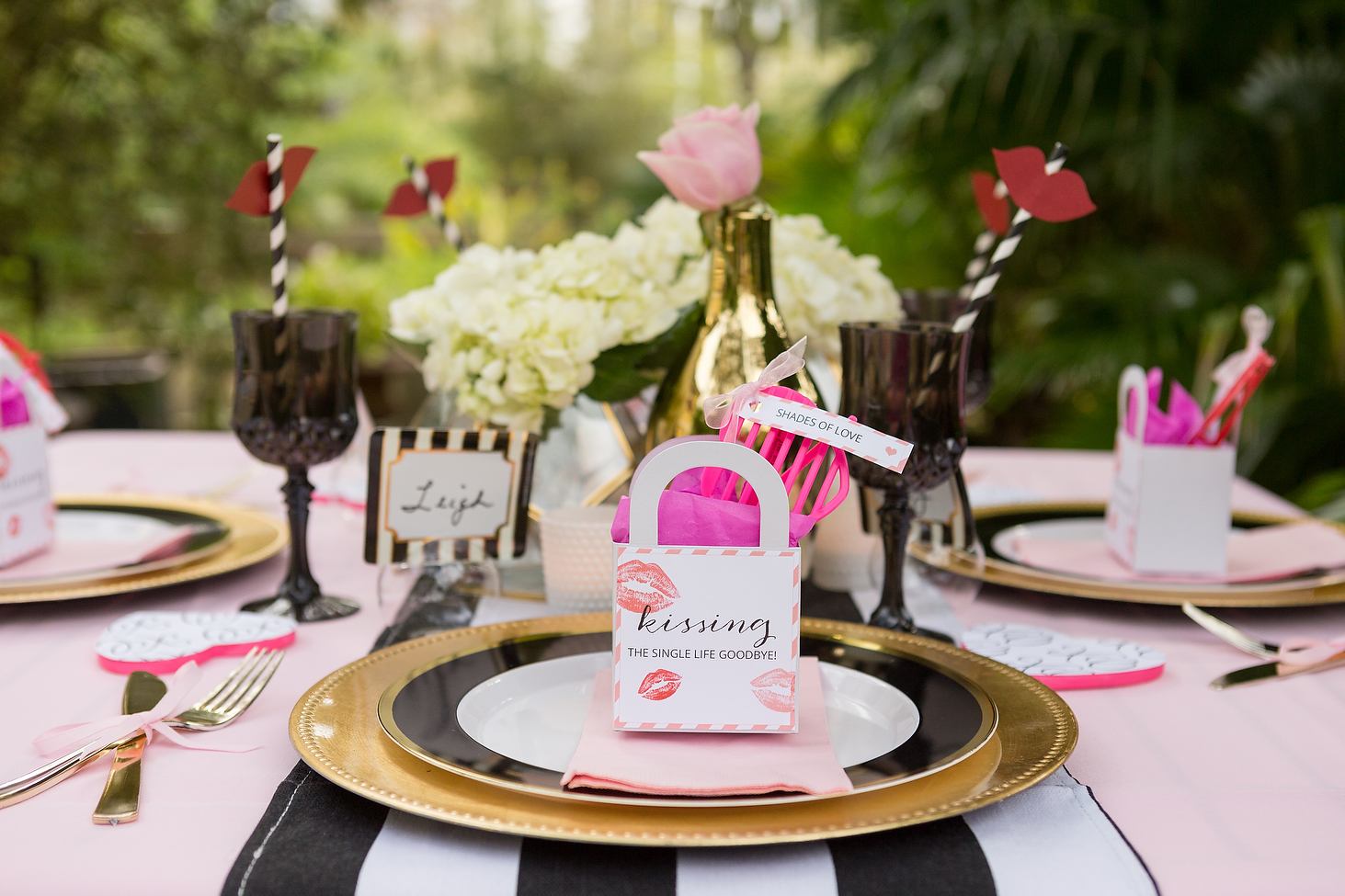 Black And Pink Bridal Shower