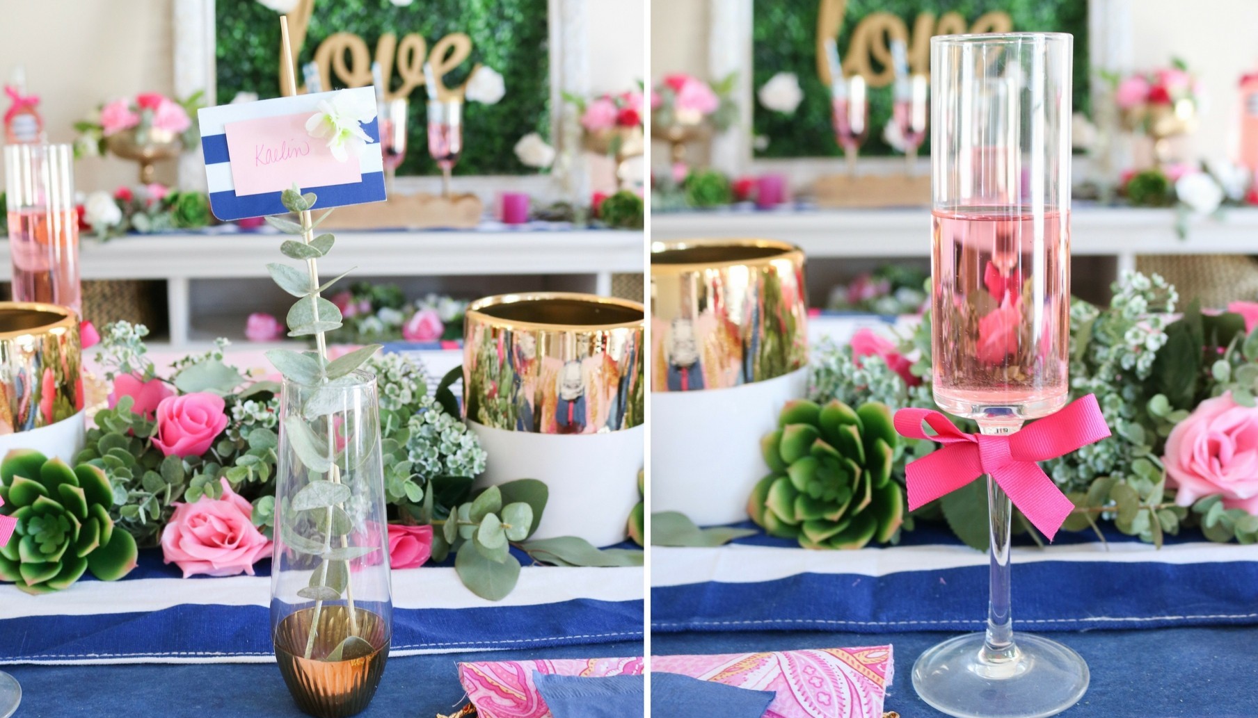 Pink and Navy Spring Wedding Ideas