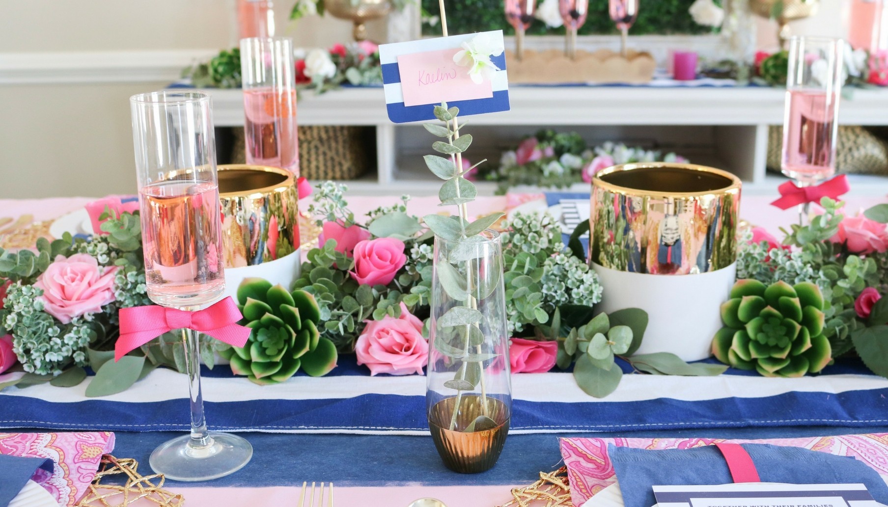 Pink and Navy Spring Wedding Ideas