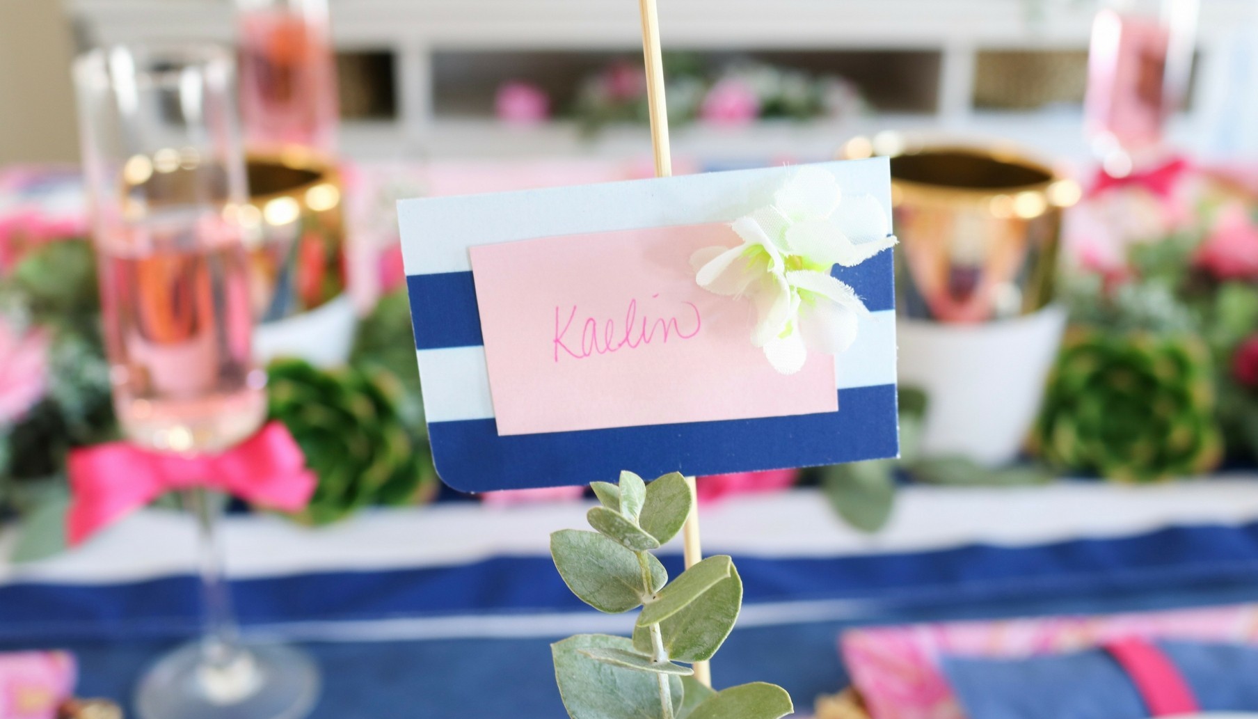 Pink and Navy Spring Wedding Ideas