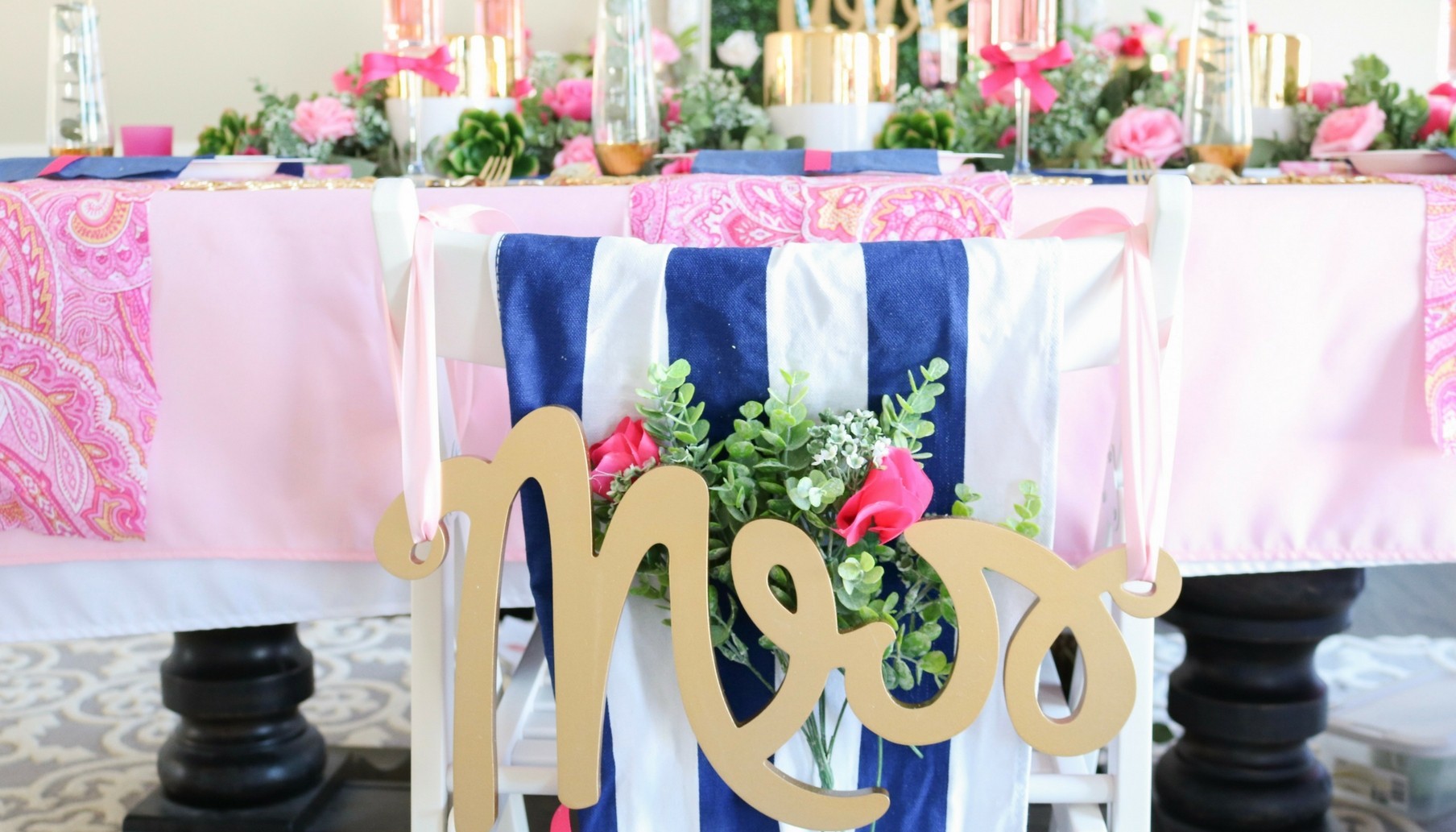 Pink and Navy Spring Wedding Ideas