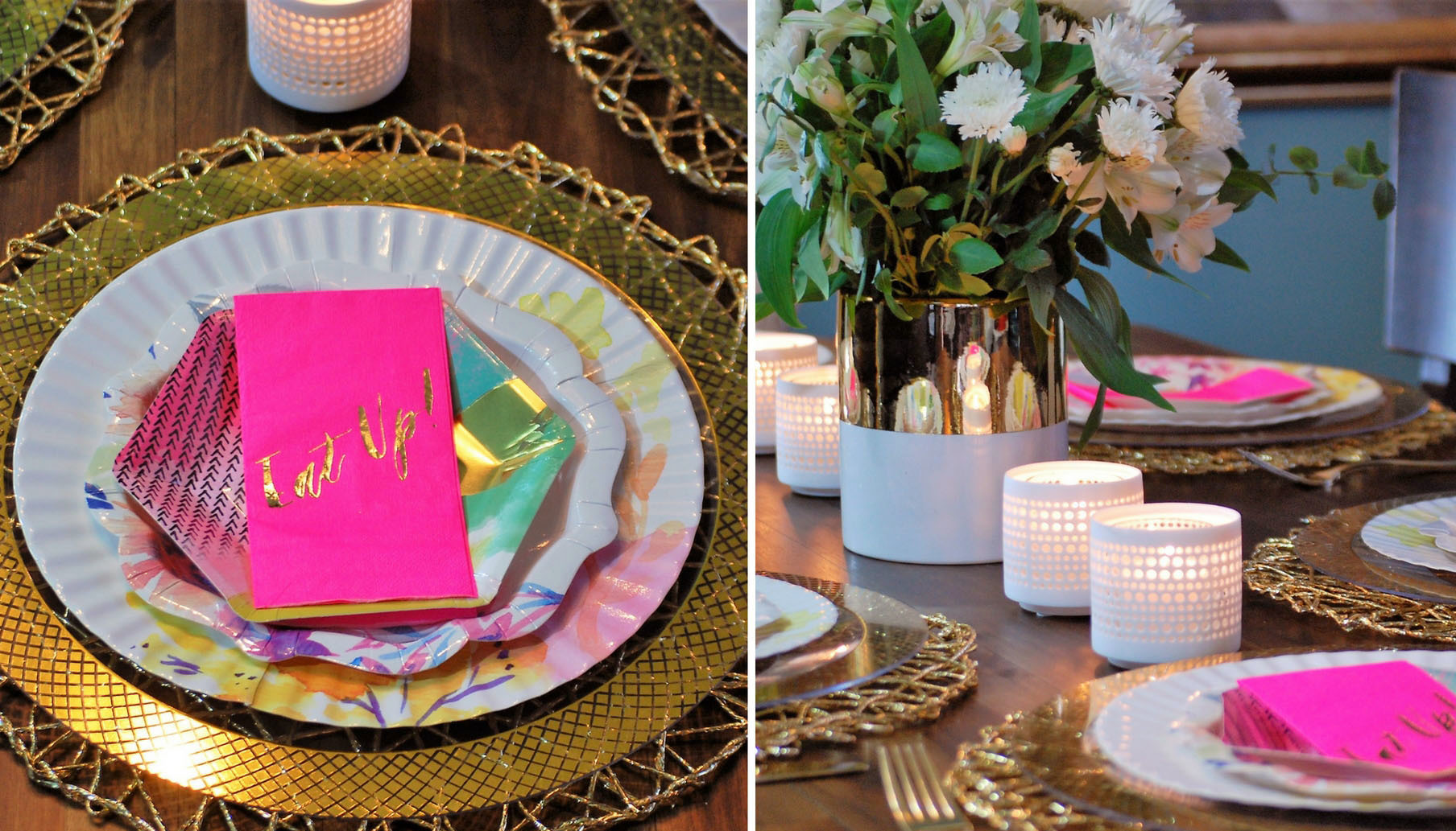 Flourescent floral table 2
