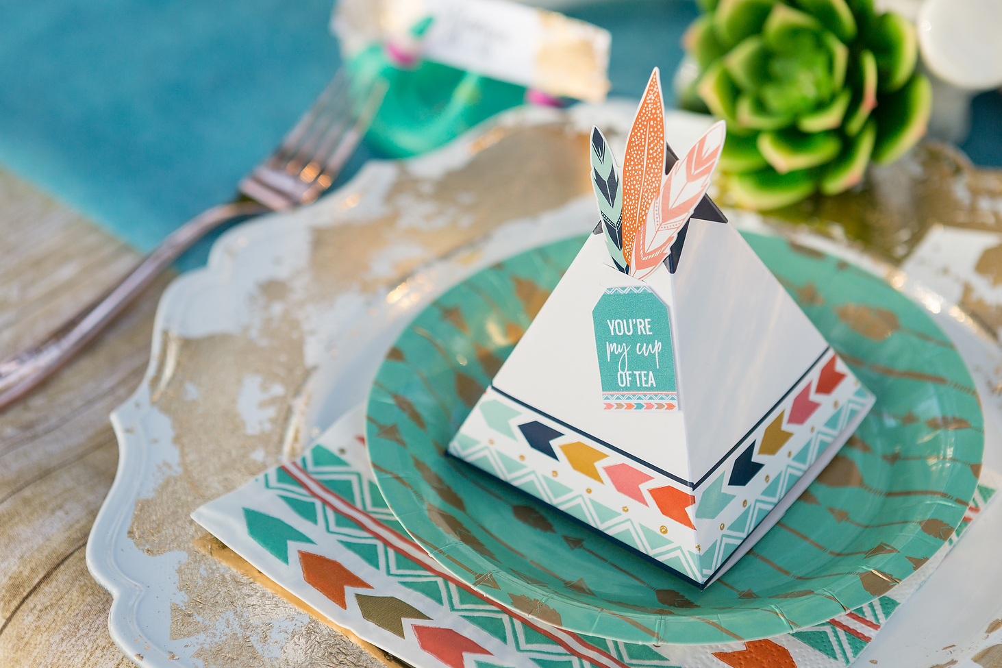 turquoise boho bridal shower