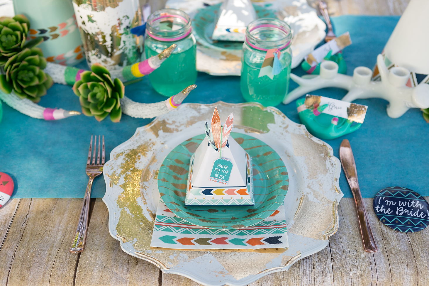 Turquoise Boho Bridal Shower