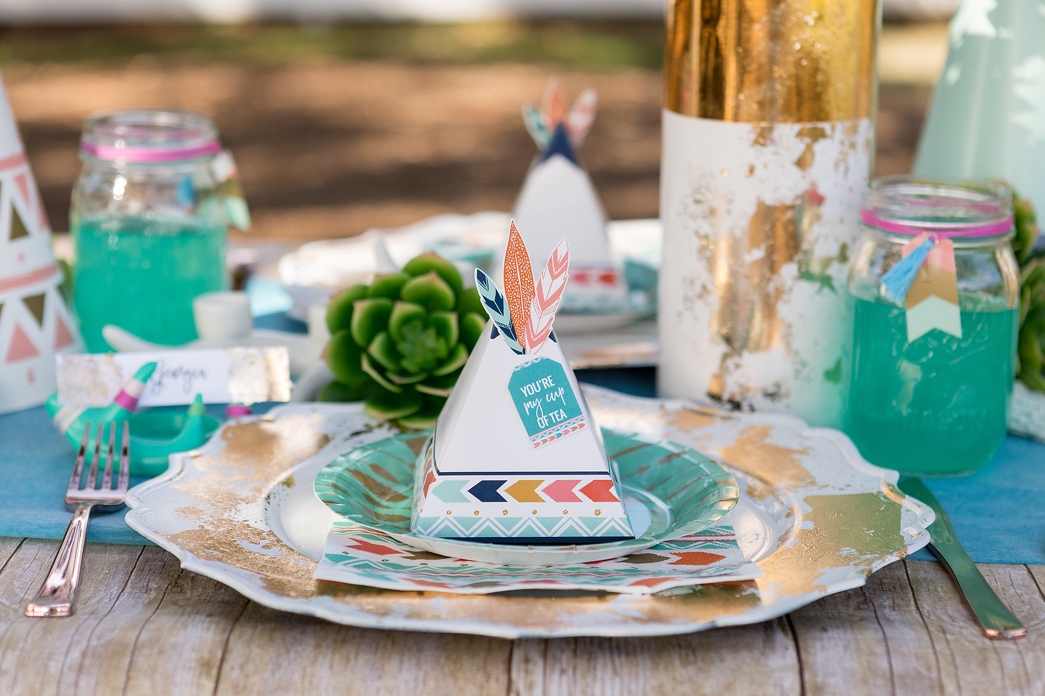 Turquoise Boho Bridal Shower