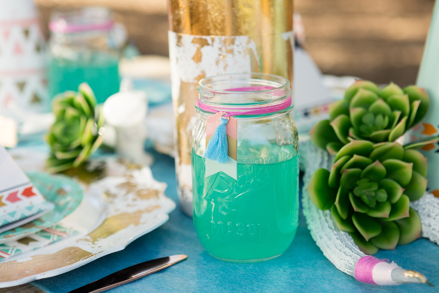 Turquoise Boho Bridal Shower