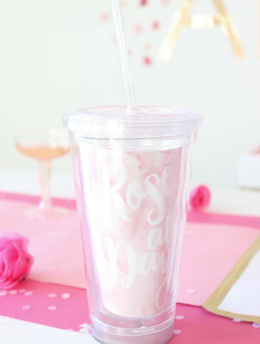 Rose' All Day Bridal Shower Tumbler Favor