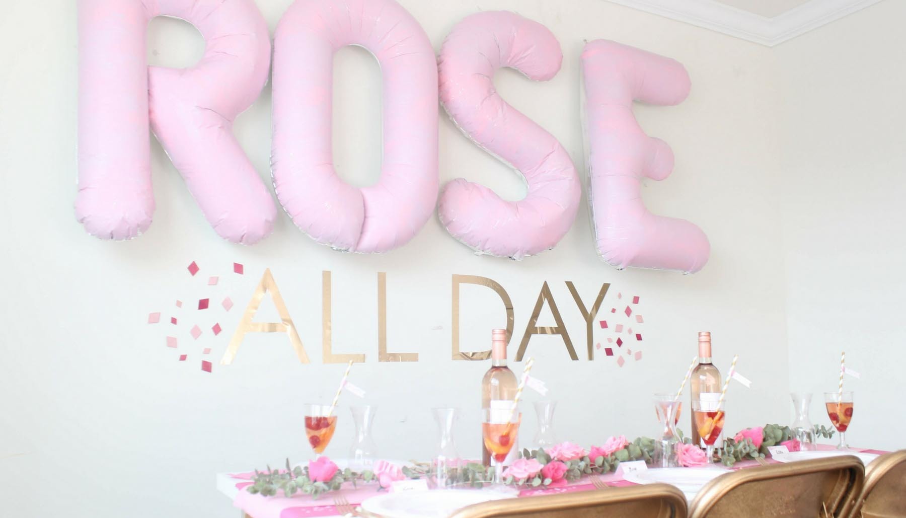 Rose' All Day Bridal Shower Backdrop