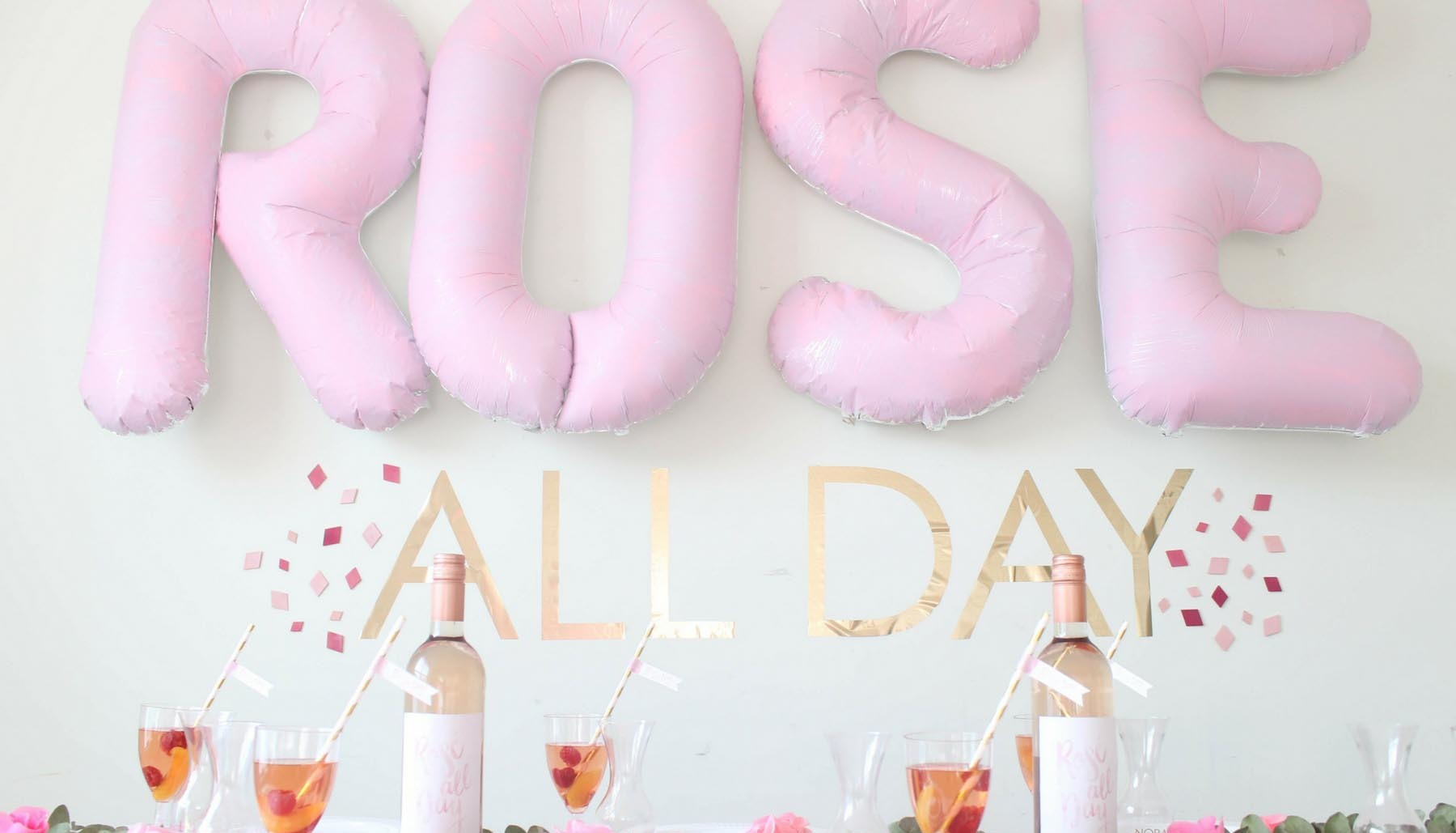 Rose' All Day Bridal Shower Backdrop