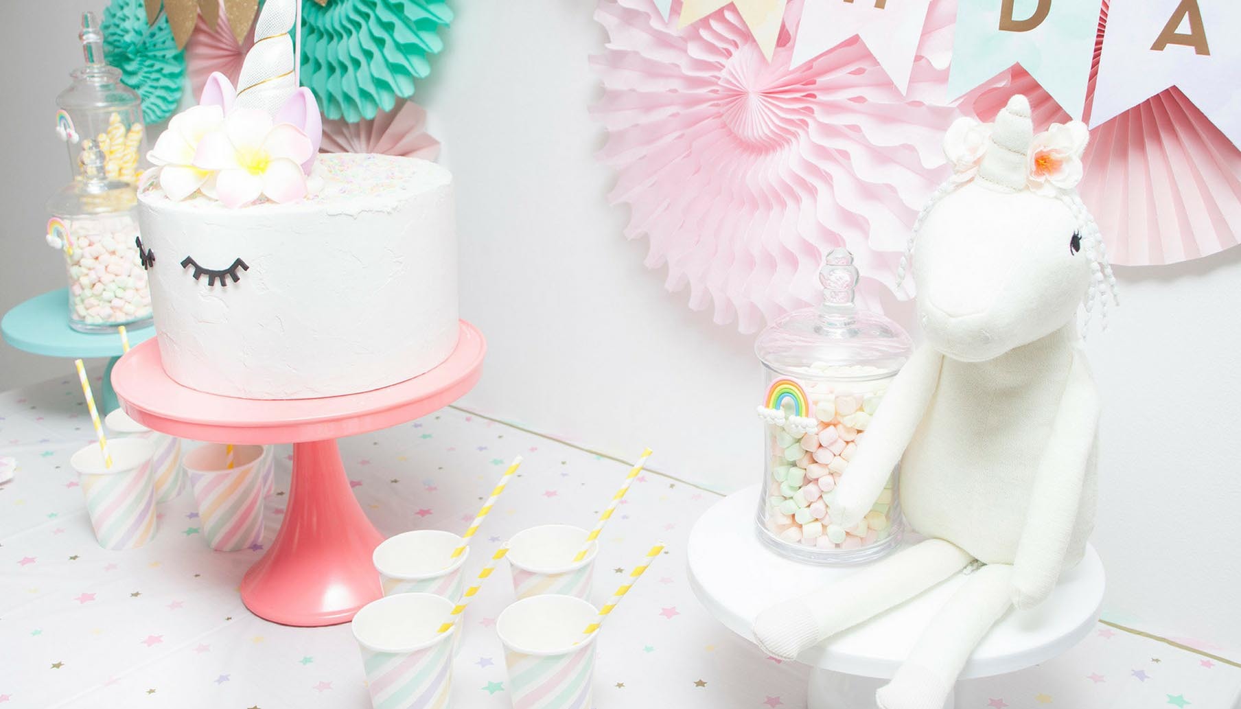 Pastel-Unicorn-Sparkle-Birthday-Party-dessert-table-2
