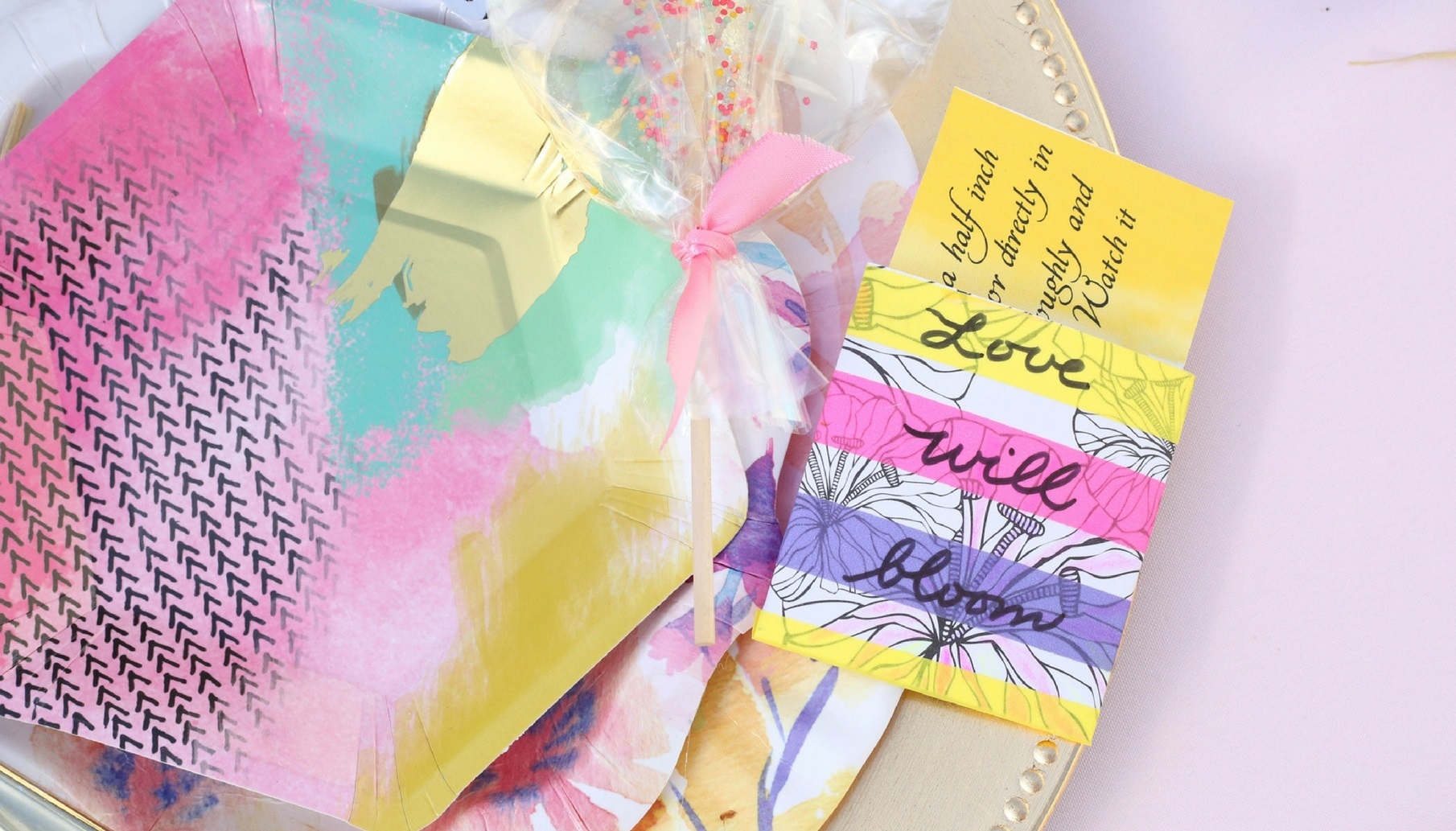 wedding place settings spring color palette
