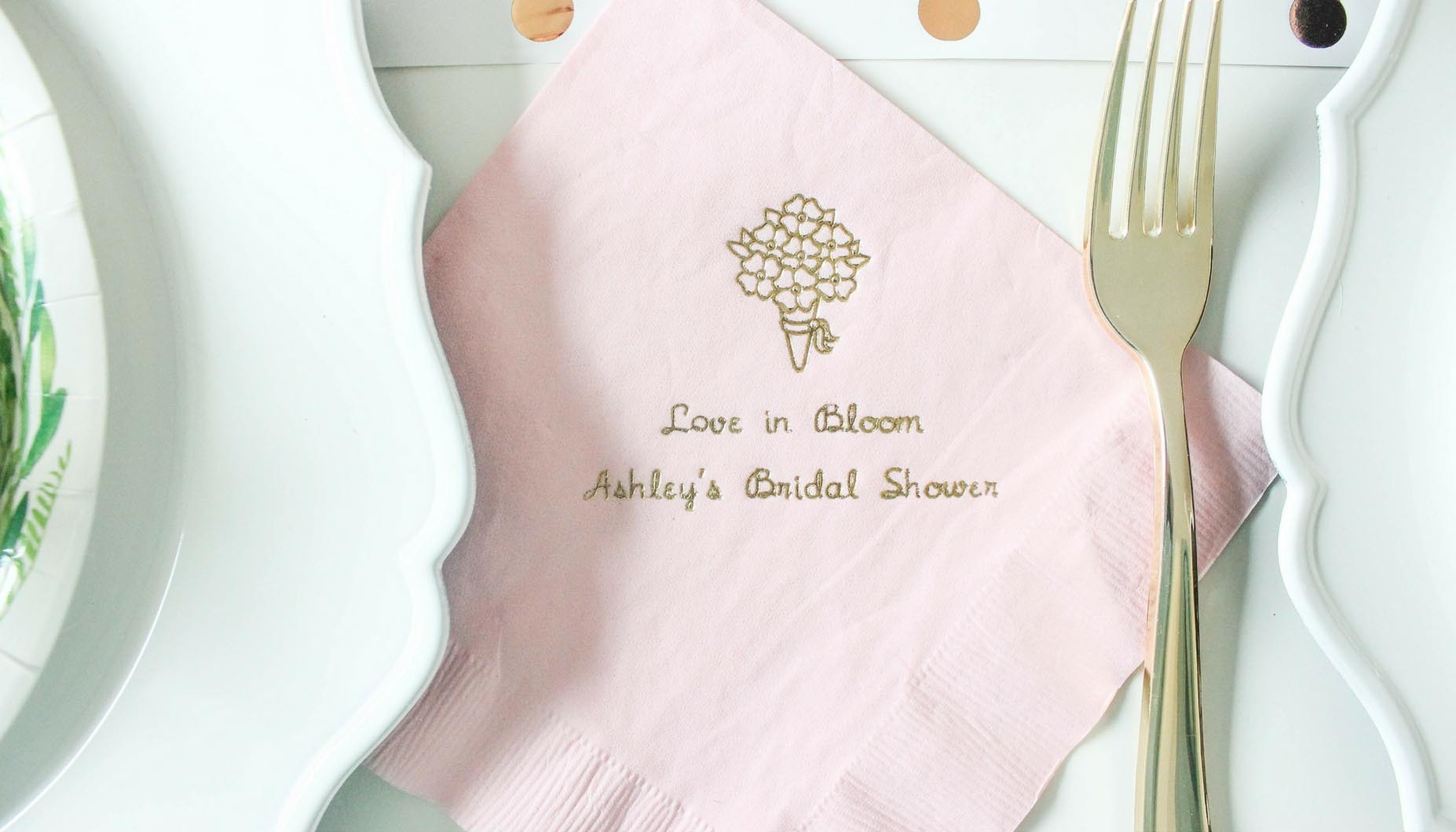 Love in Bloom Bridal Shower Napkin