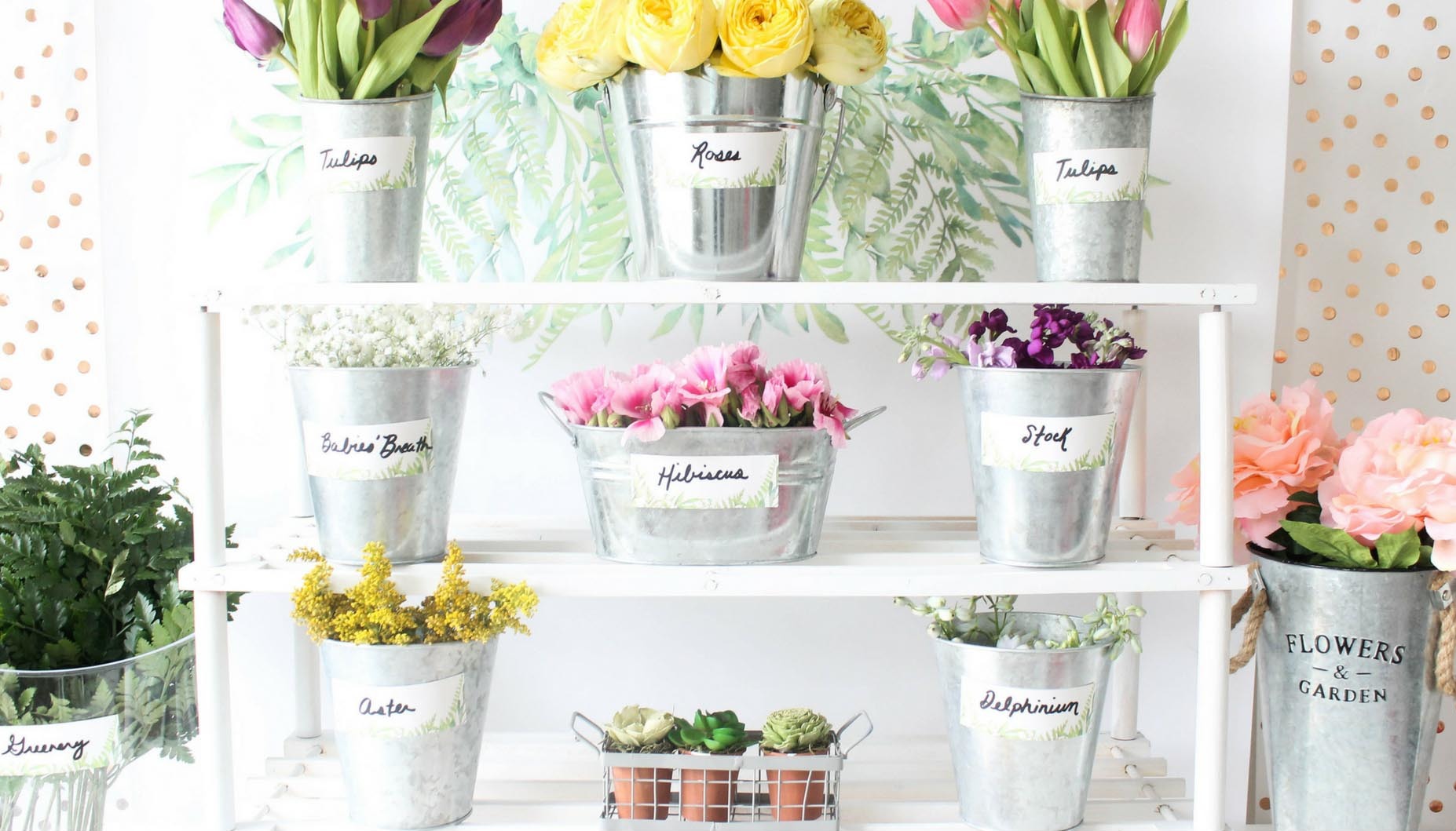 Love in Bloom Bridal Shower DIY Bouquet Bar
