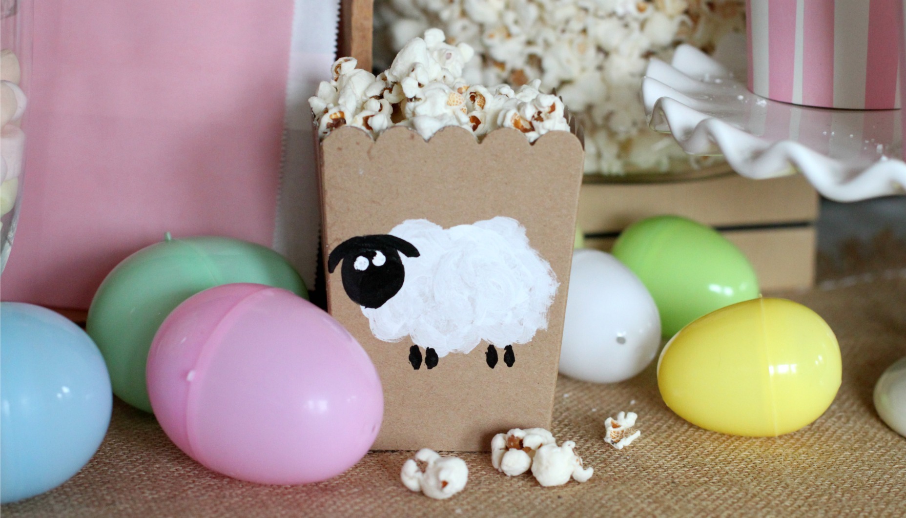 DIY Little Lamb Popcorn Boxes