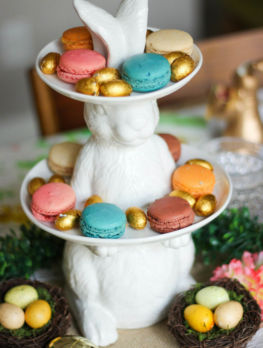 Easter Bunny Gold authentic Tiered Stand