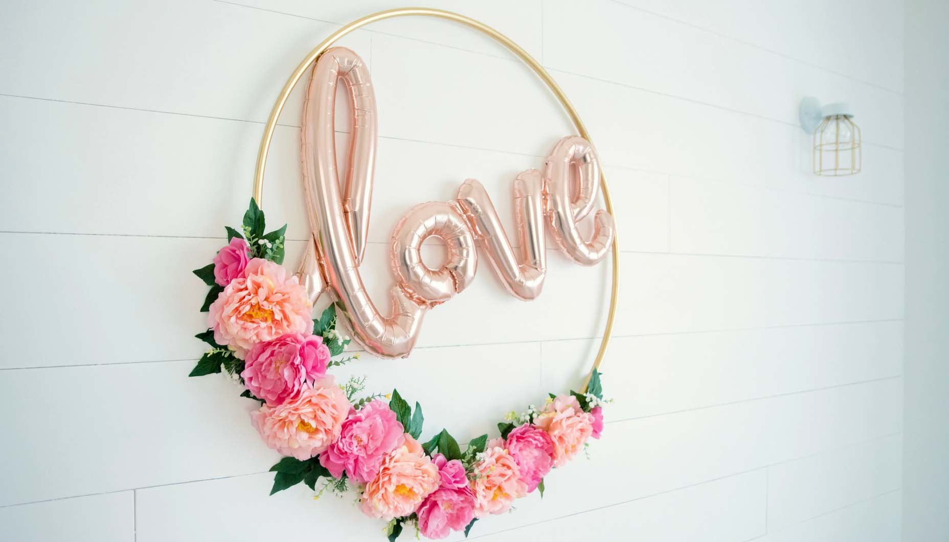Watercolor Rainbow Bridal Shower Hoop Wreath