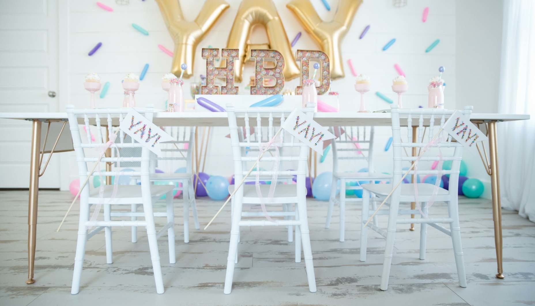 Watercolor Rainbow Tween Birthday Party