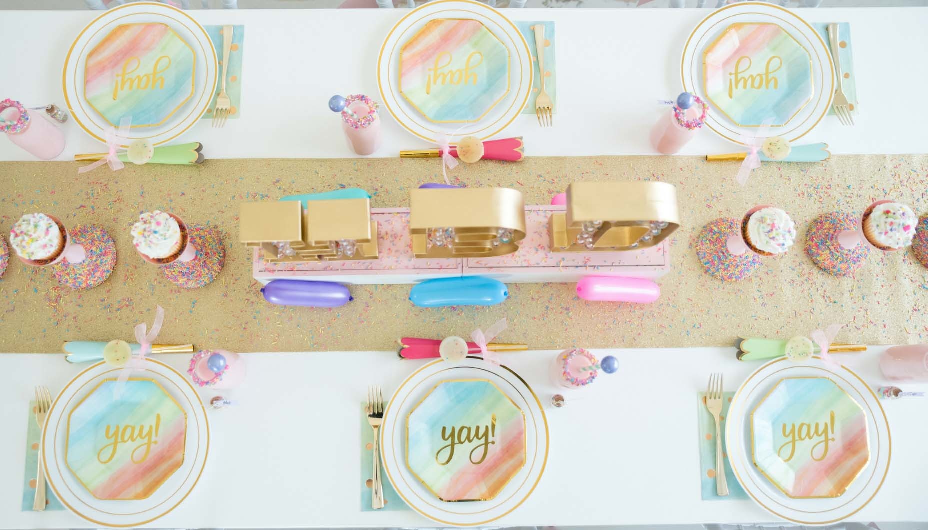 Watercolor Rainbow Tween Birthday Party