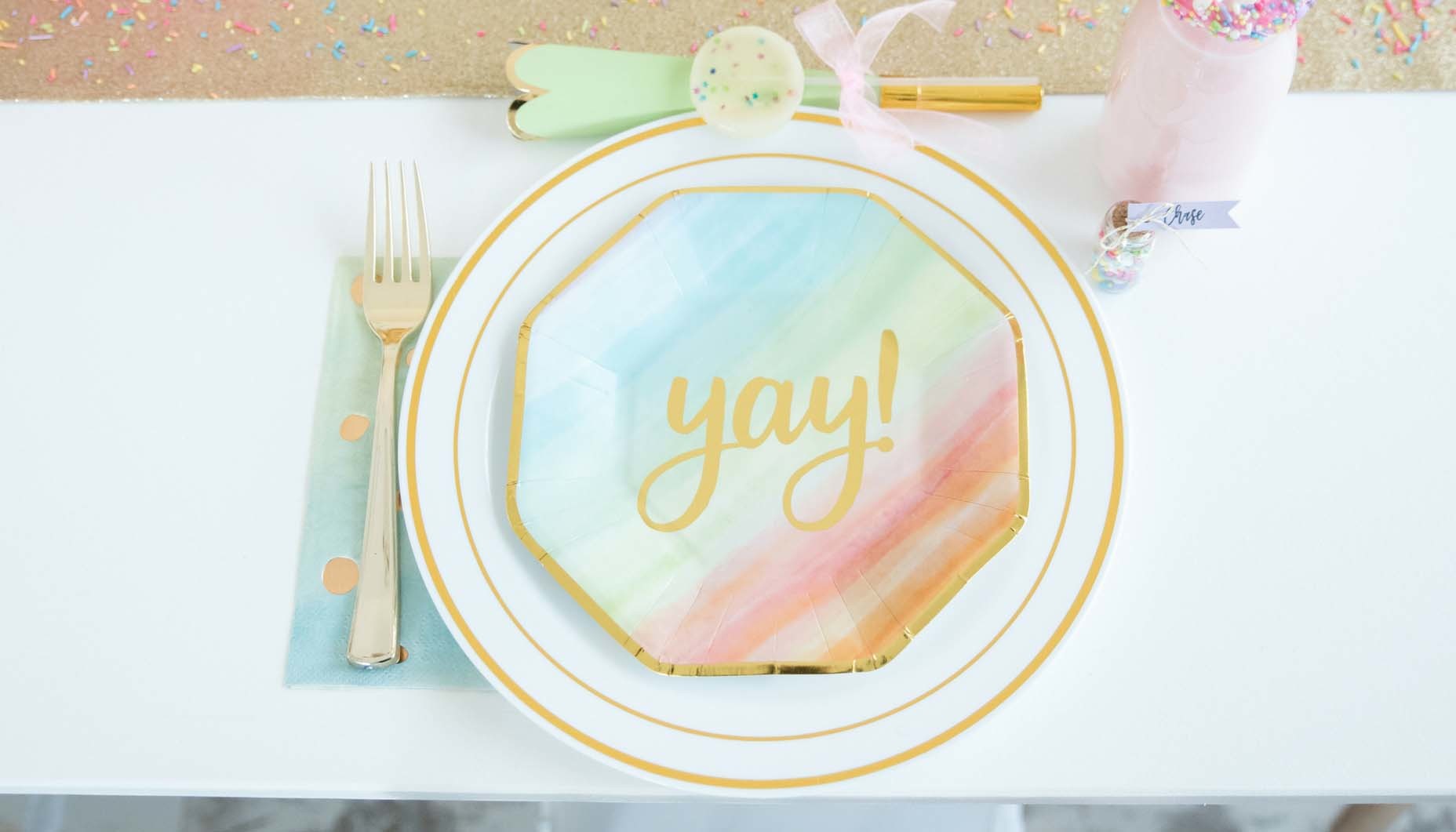Watercolor Rainbow Tween Birthday Party