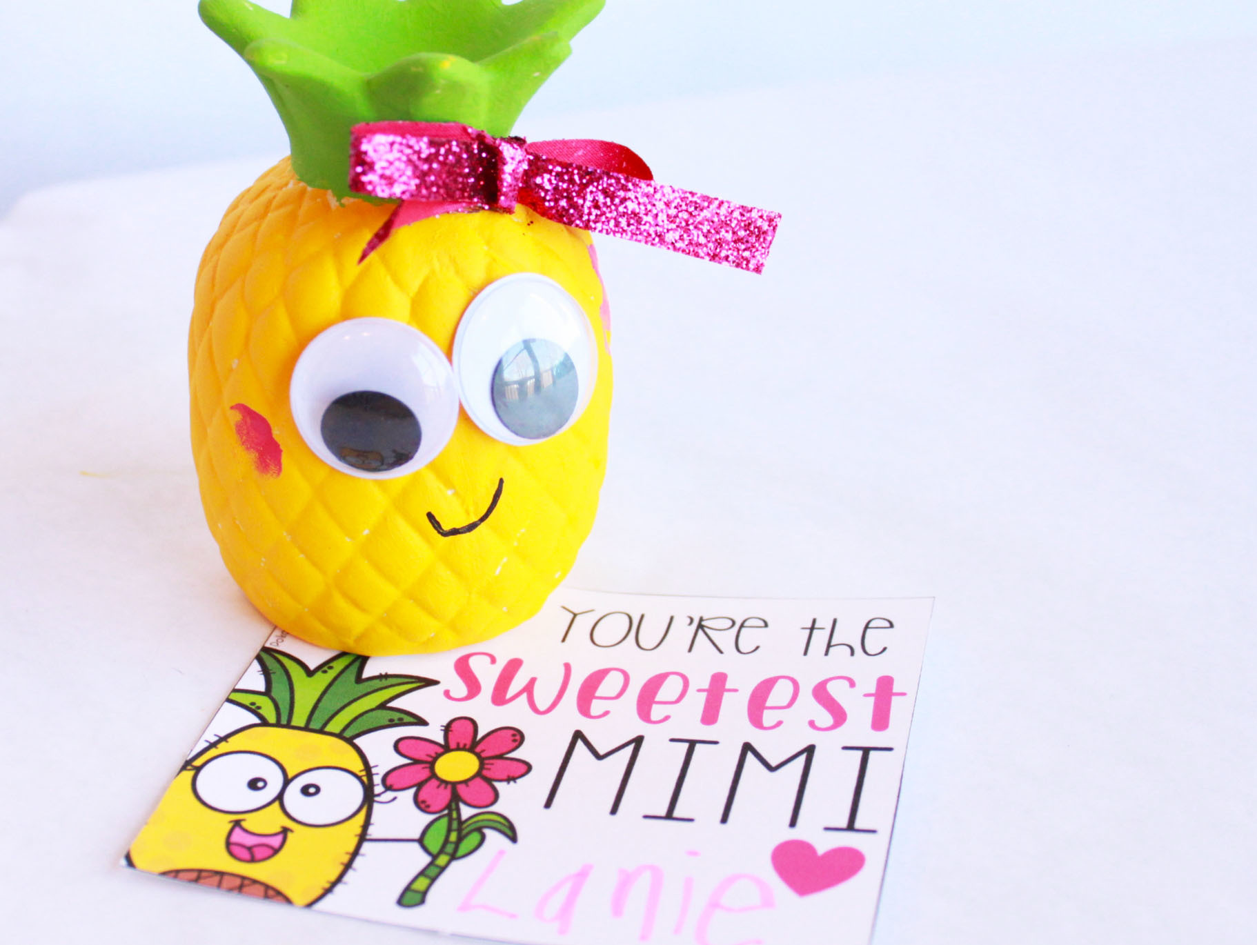 Sweet Mother's Day Pineapple Gift Kid Craft