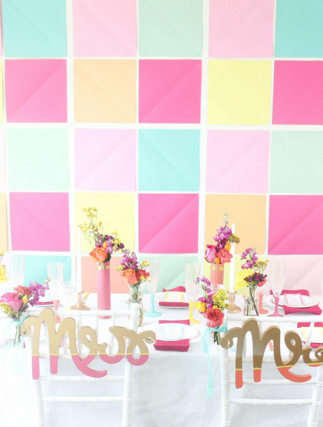 Colorful Wedding Backdrop