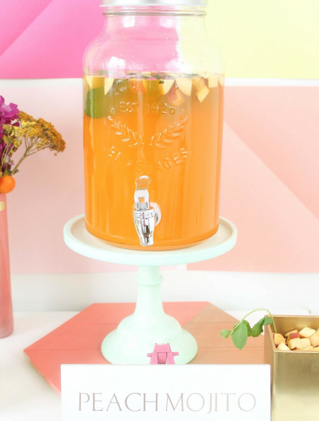 Colorful Wedding Peach Mojito