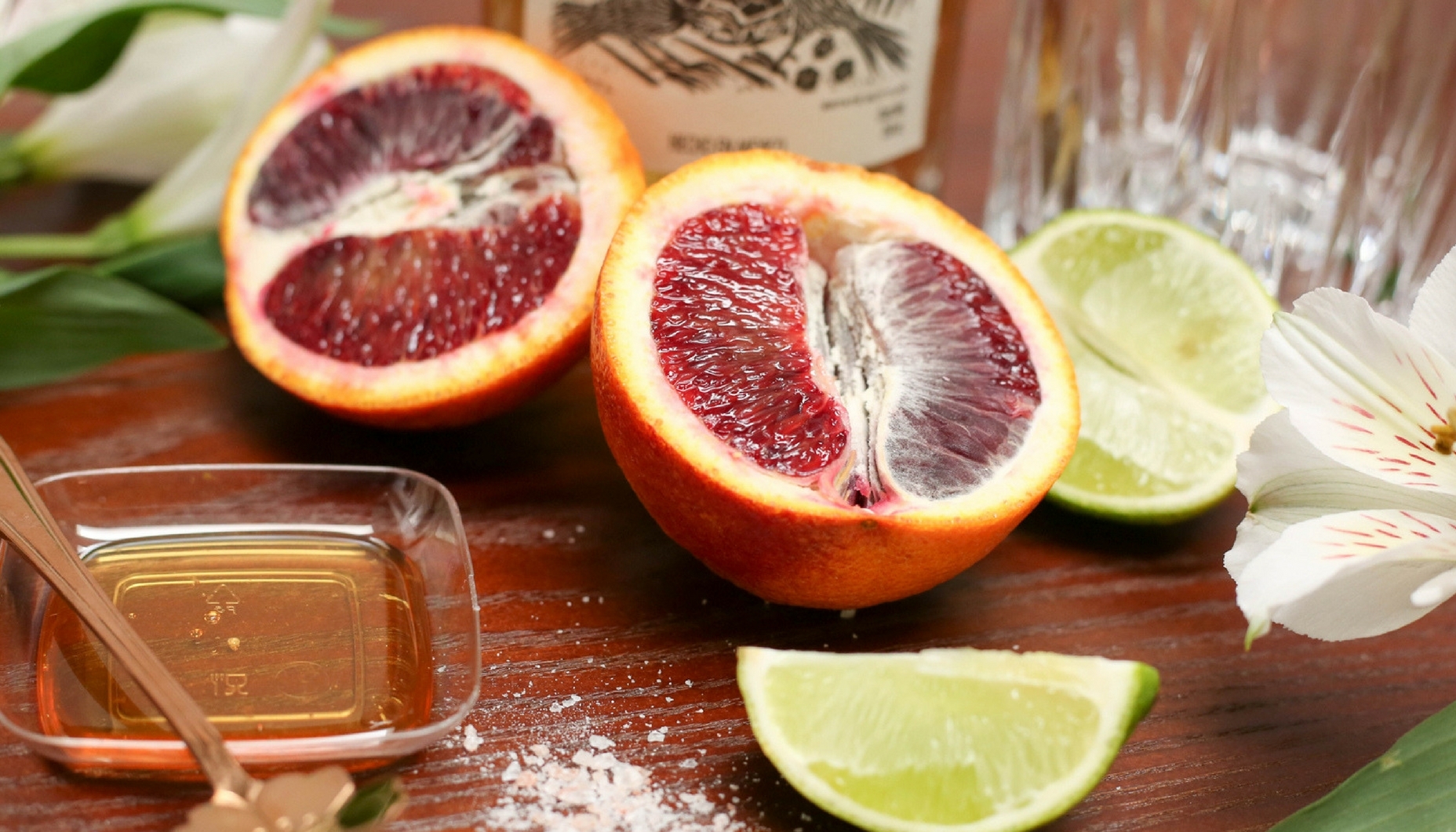 blood orange and honey paloma summer cocktail