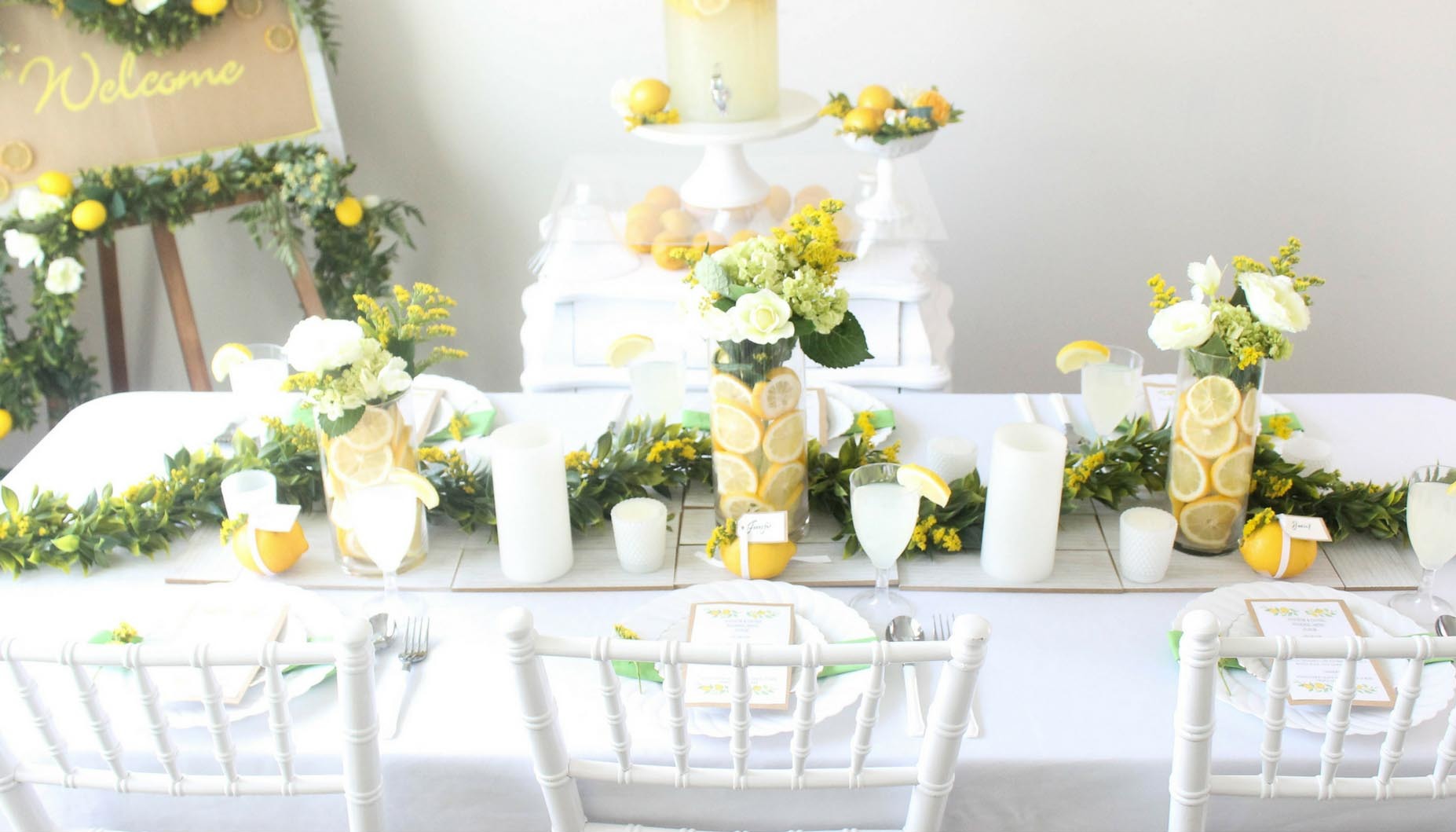 lemon wedding table decor Lemon Wedding Table Decor