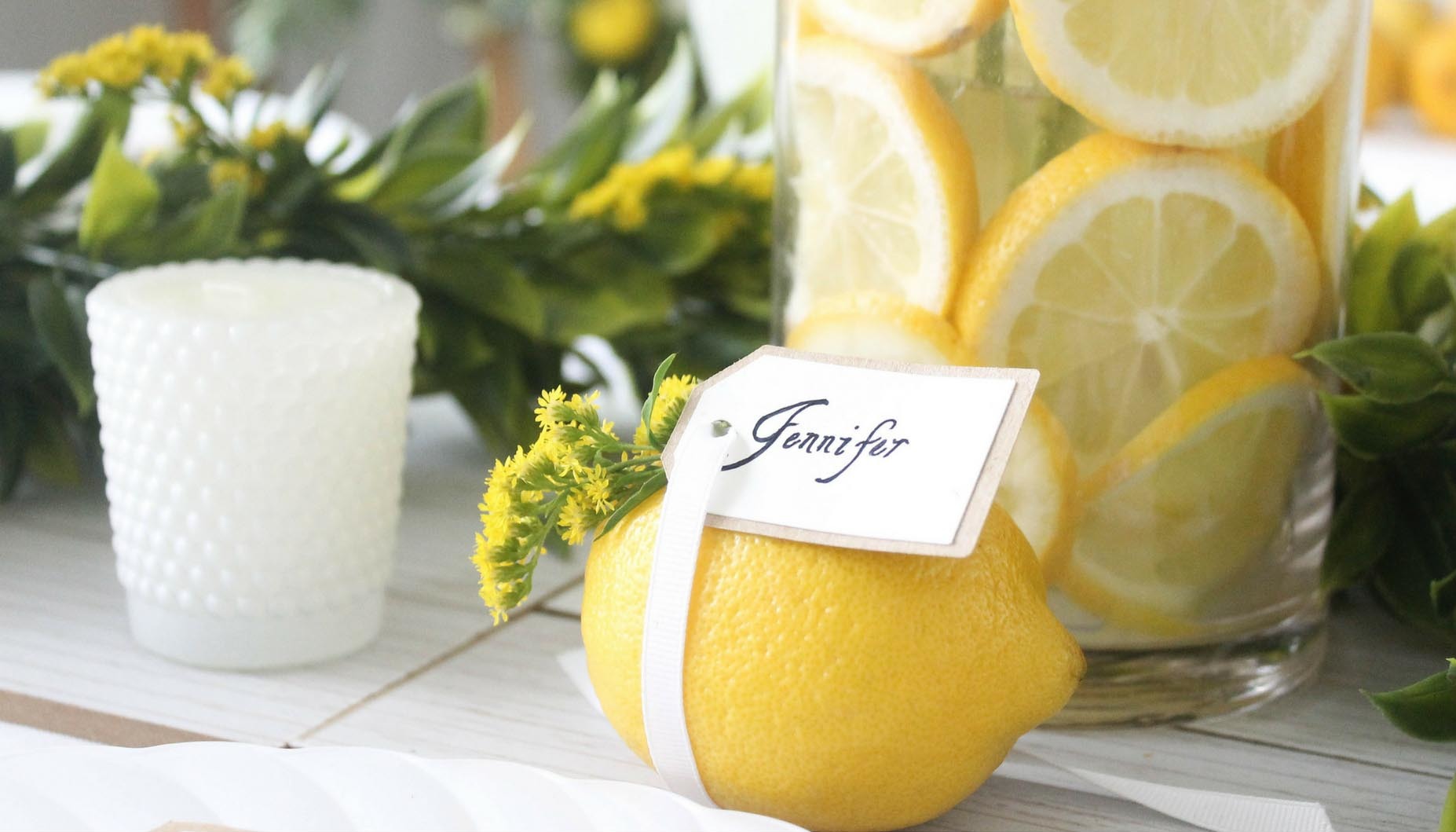 lemon wedding place card Lemon Wedding Place Card