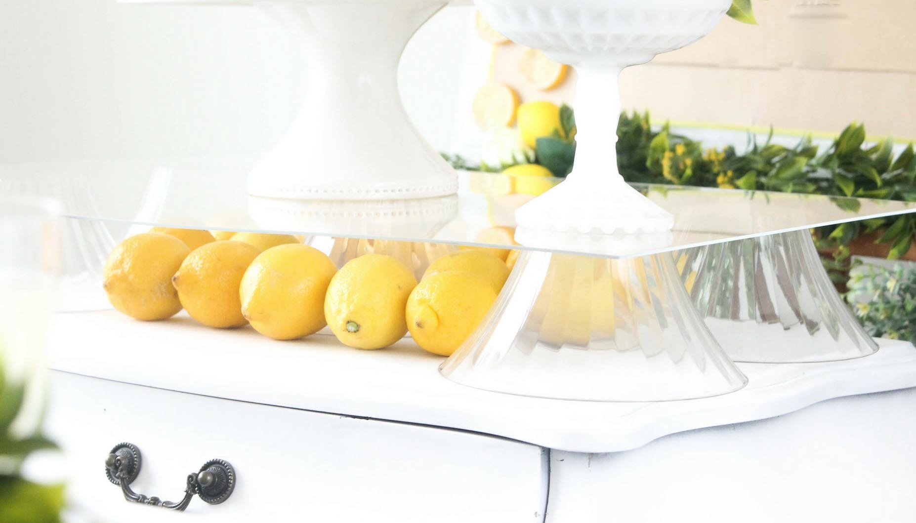 lemon wedding beverage table lemon decor Lemon Wedding Beverage Table Lemon Decor