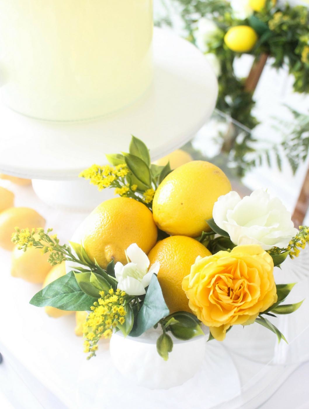 lemon wedding floral arrangement Lemon Wedding Floral Arrangement