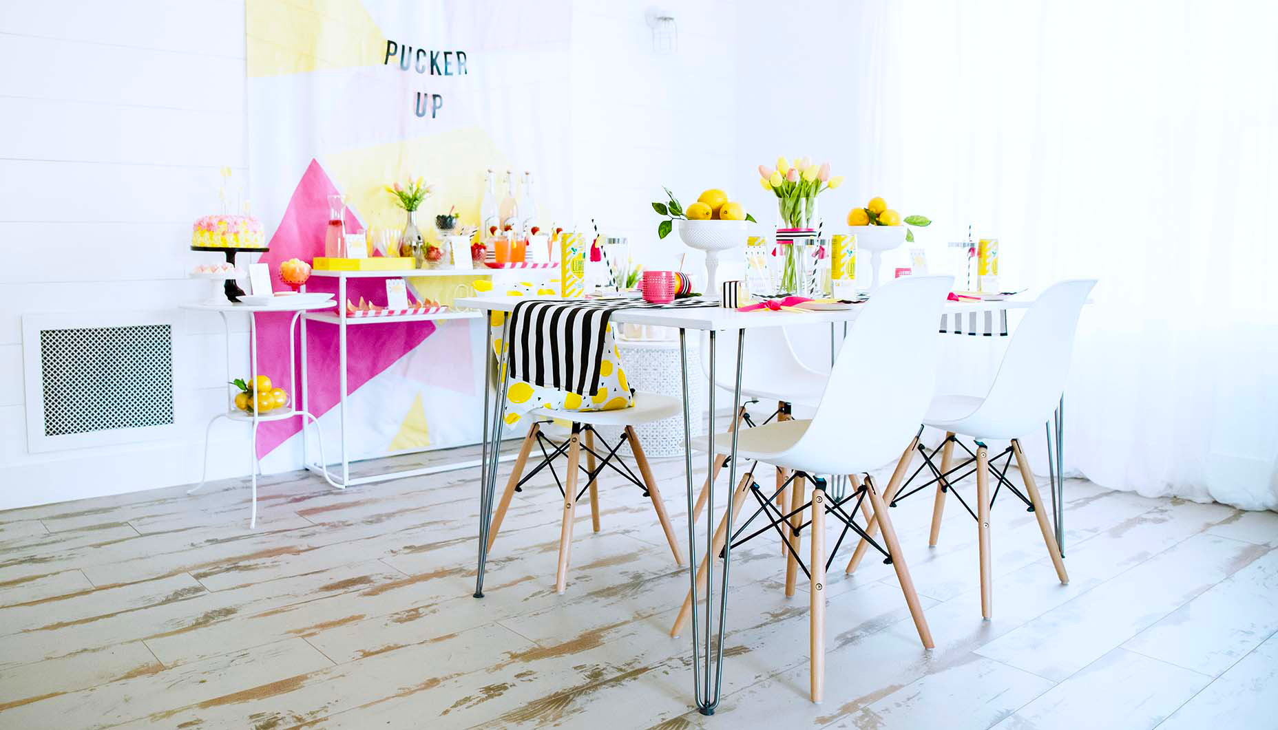 lemon themed bridesmaids luncheon