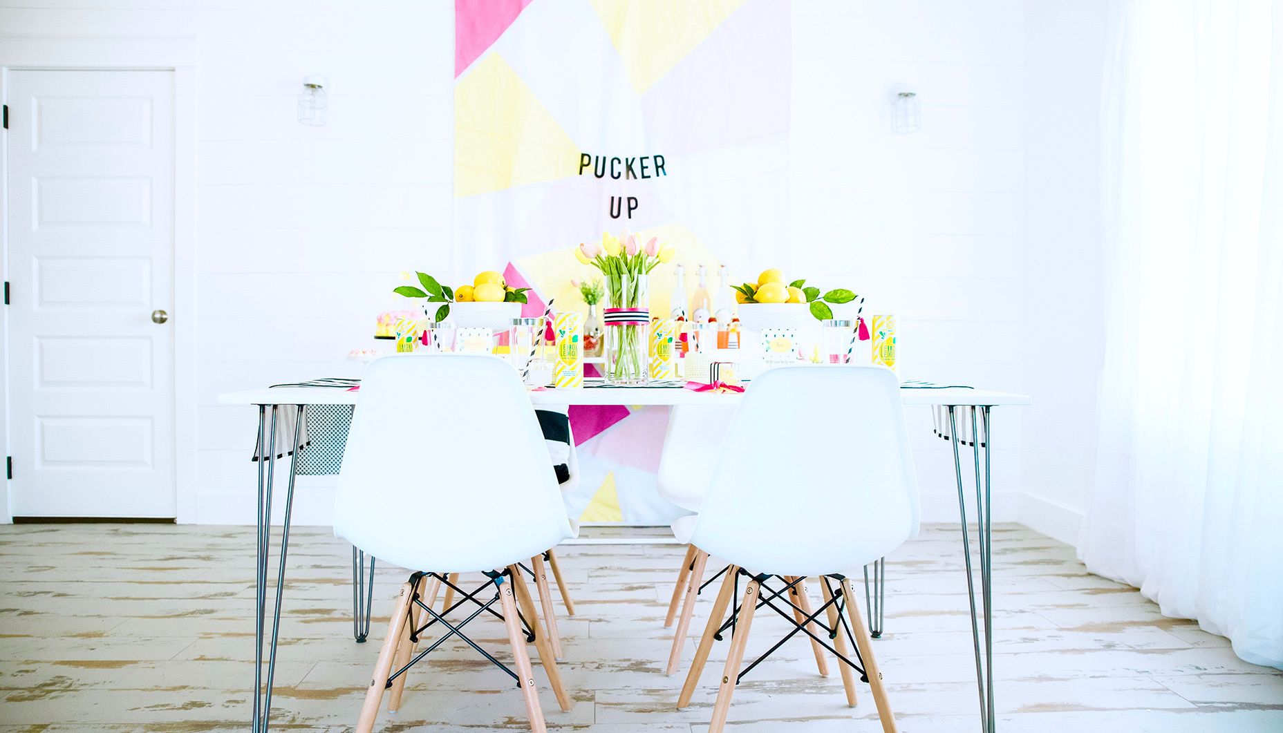 lemon themed bridesmaids luncheon