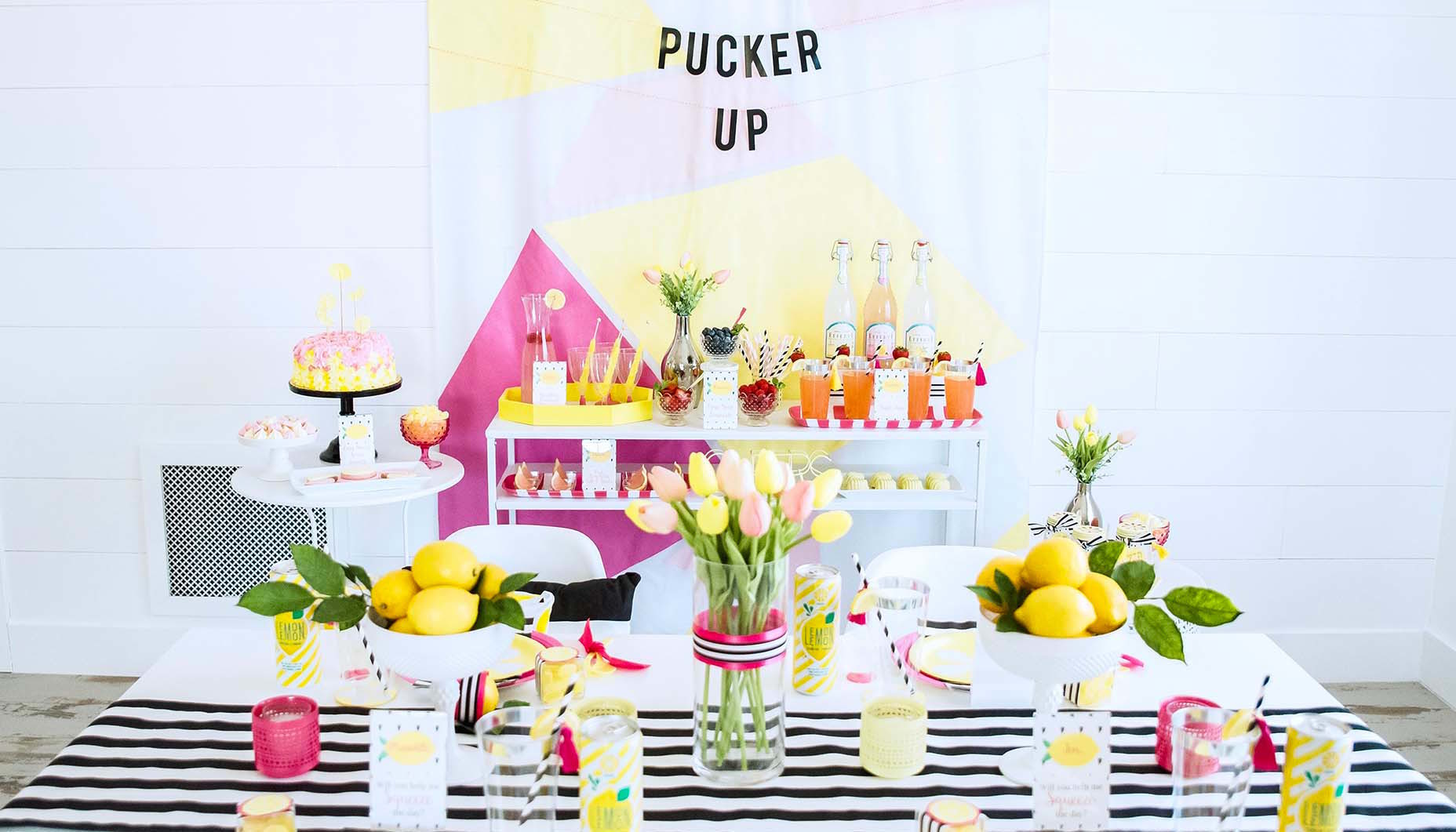lemon themed bridesmaids luncheon