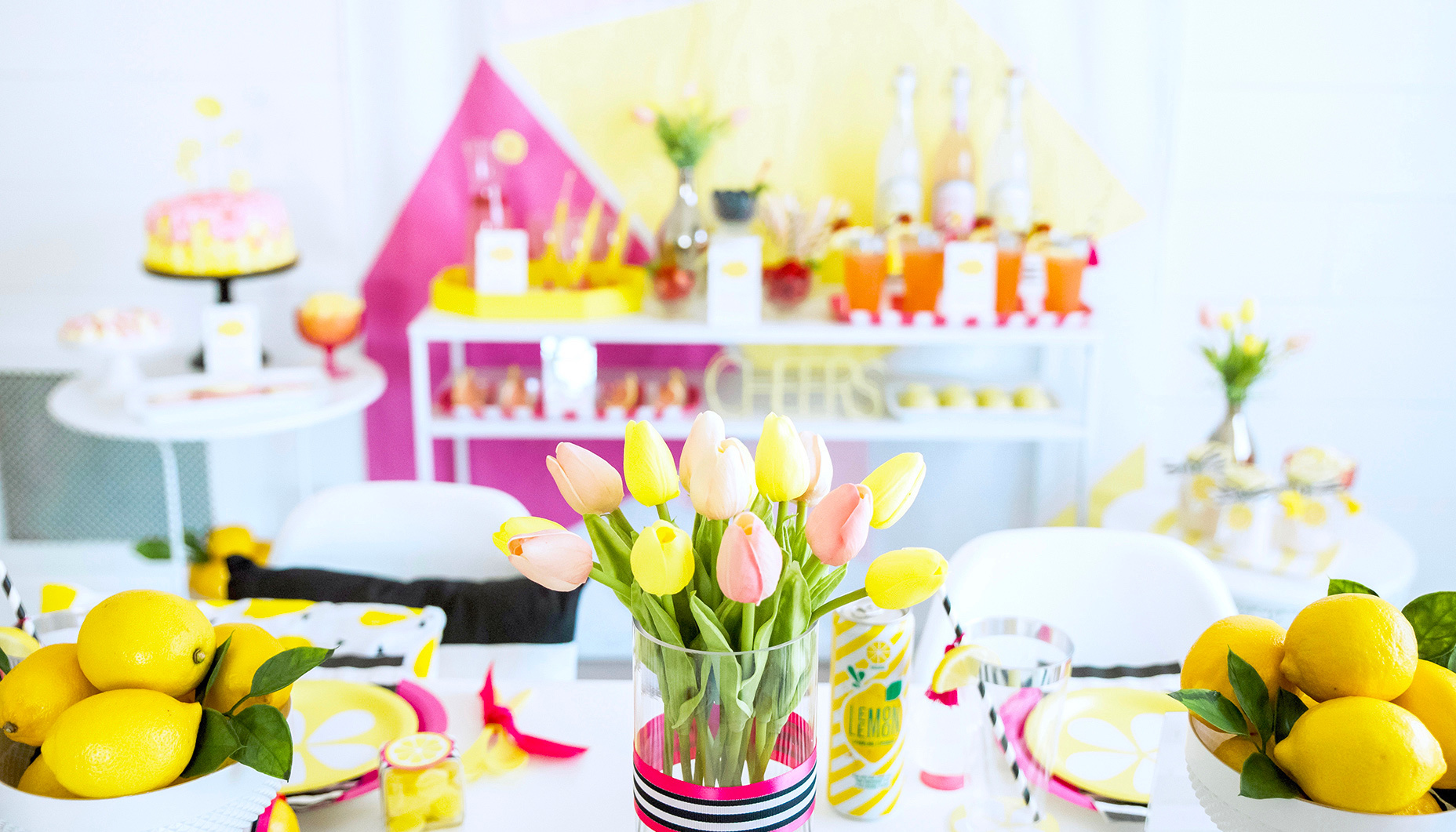 lemon themed bridesmaids luncheon
