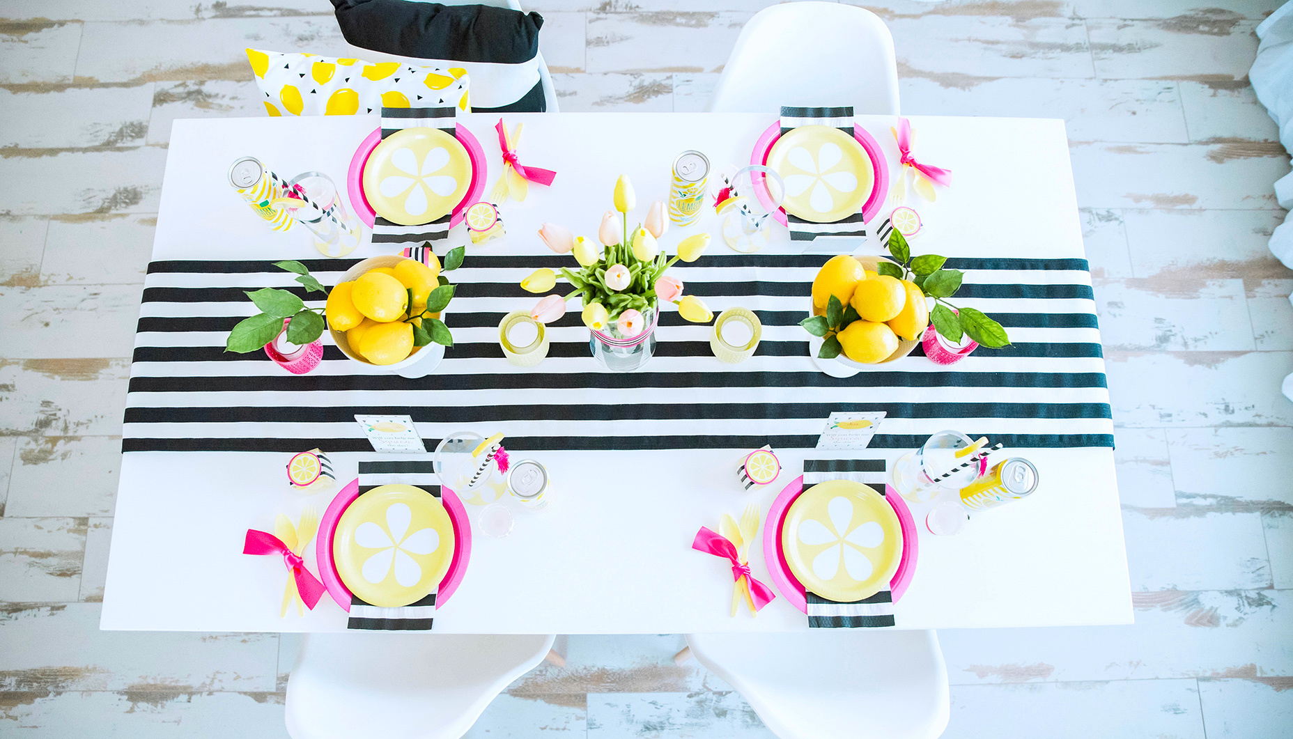 lemon themed bridesmaids luncheon