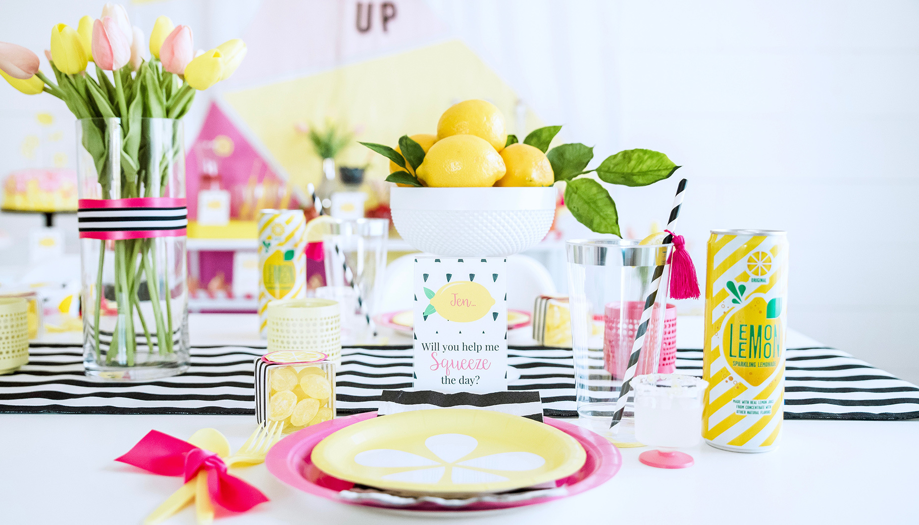 Modern Lemon Themed Bridal Shower | Fun365