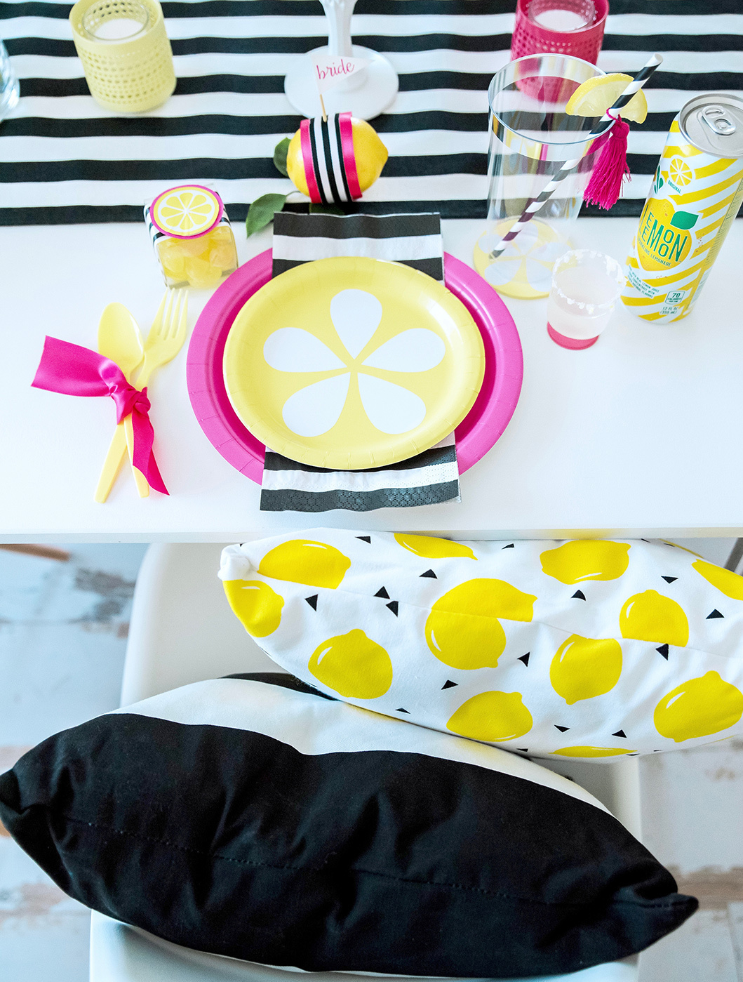 lemon themed bridesmaids luncheon
