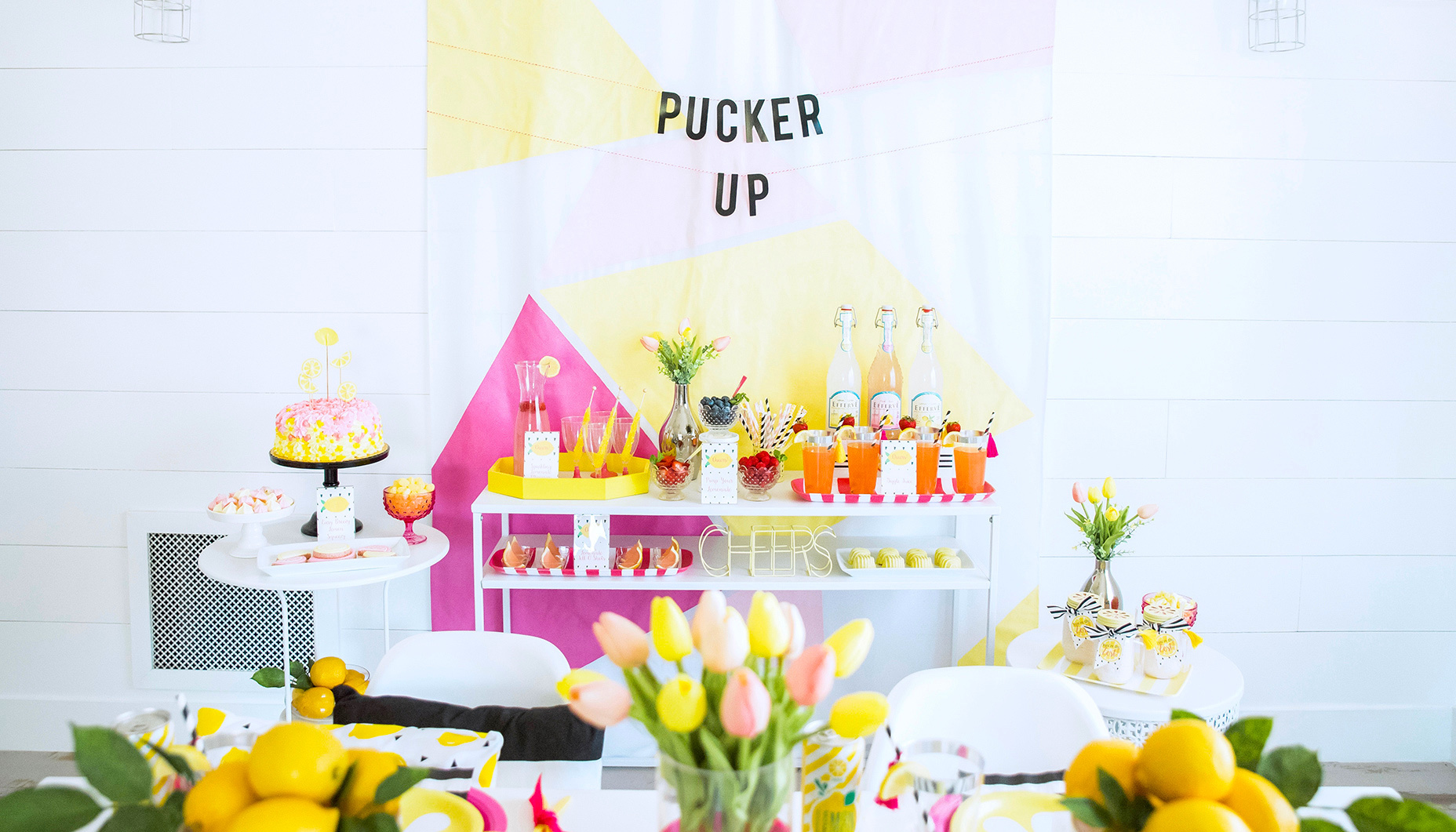 lemon themed bridesmaids luncheon