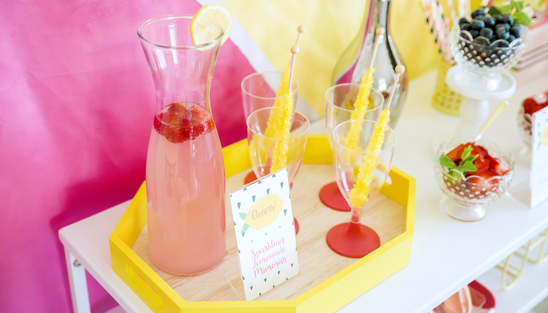 lemon themed bridesmaids luncheon