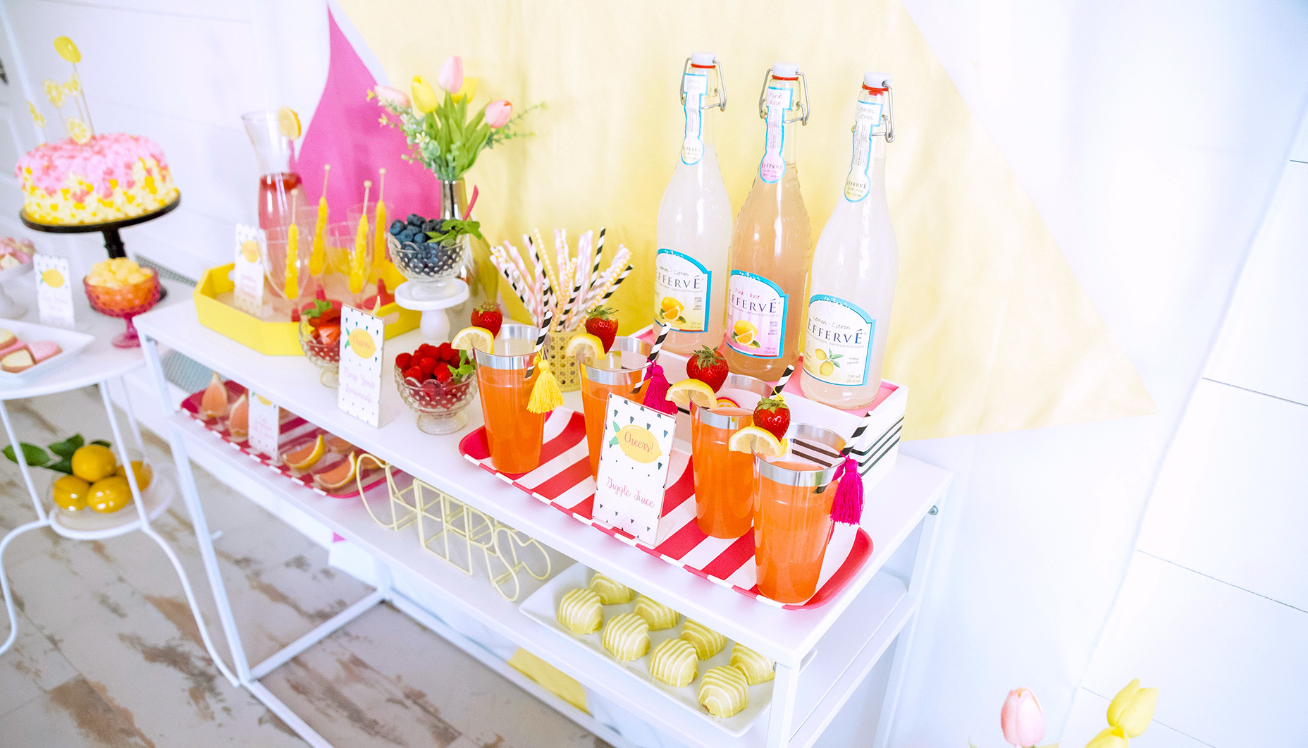 lemon themed bridesmaids luncheon