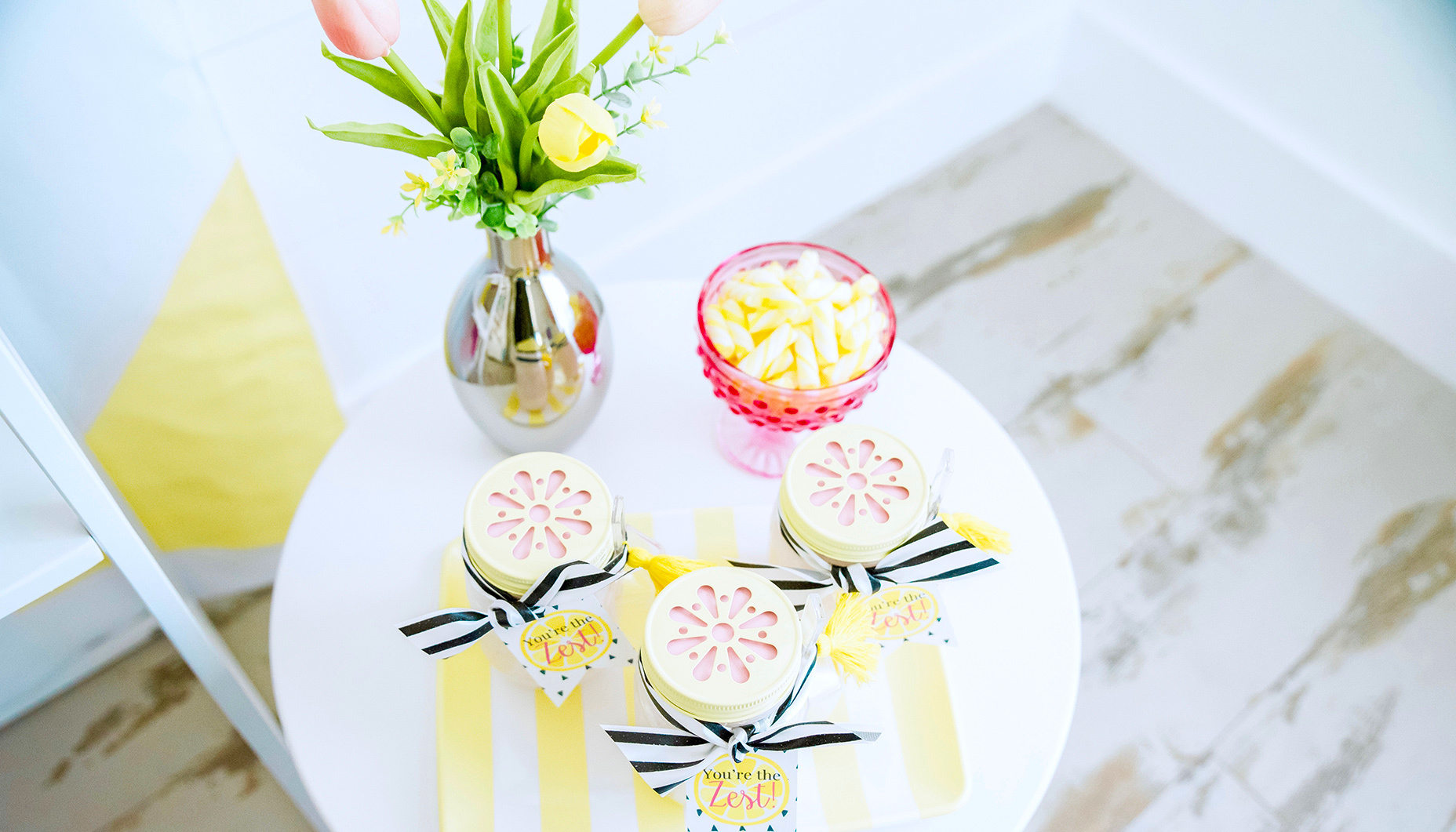 lemon themed bridesmaids luncheon
