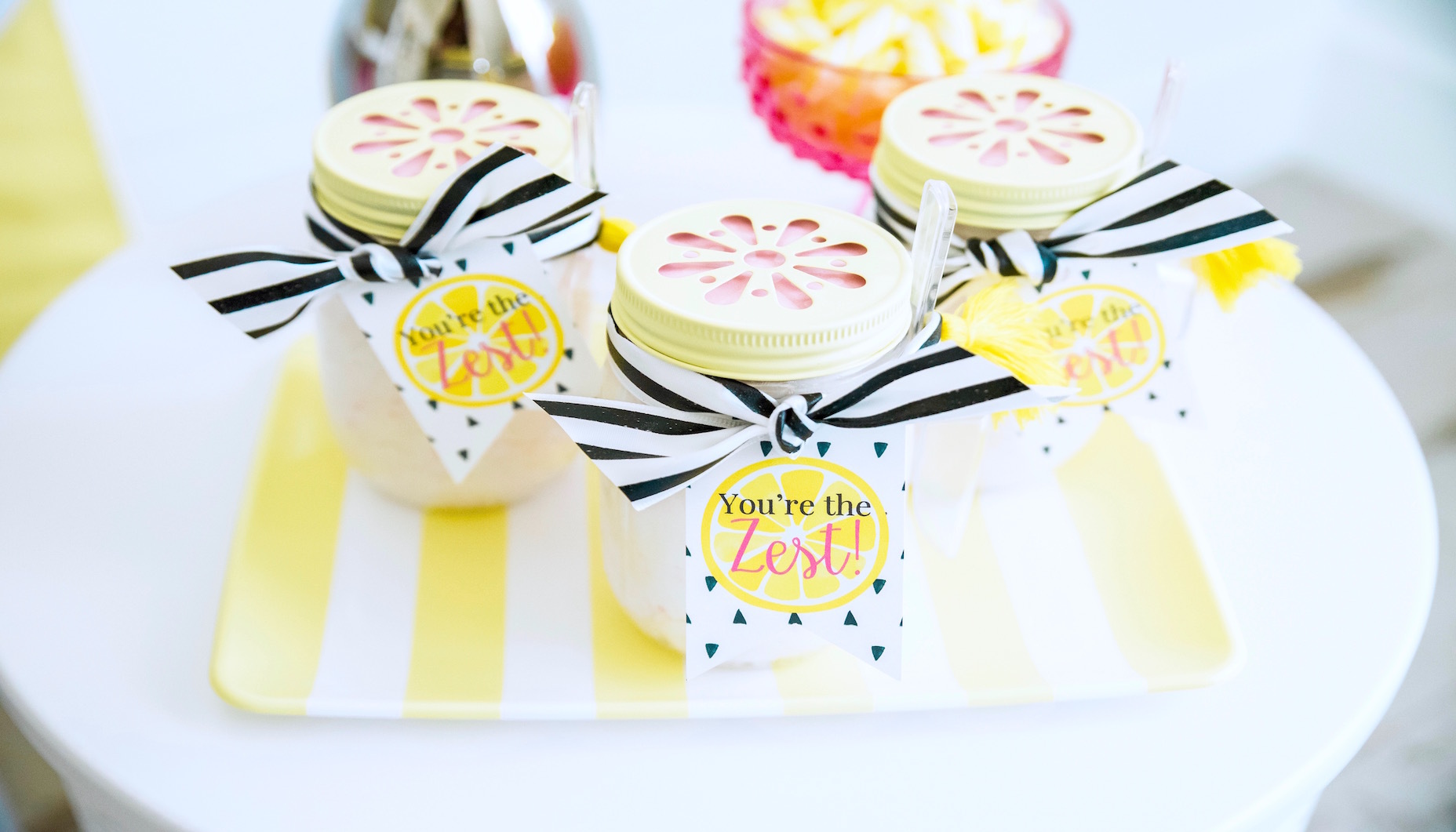 lemon themed bridesmaids luncheon