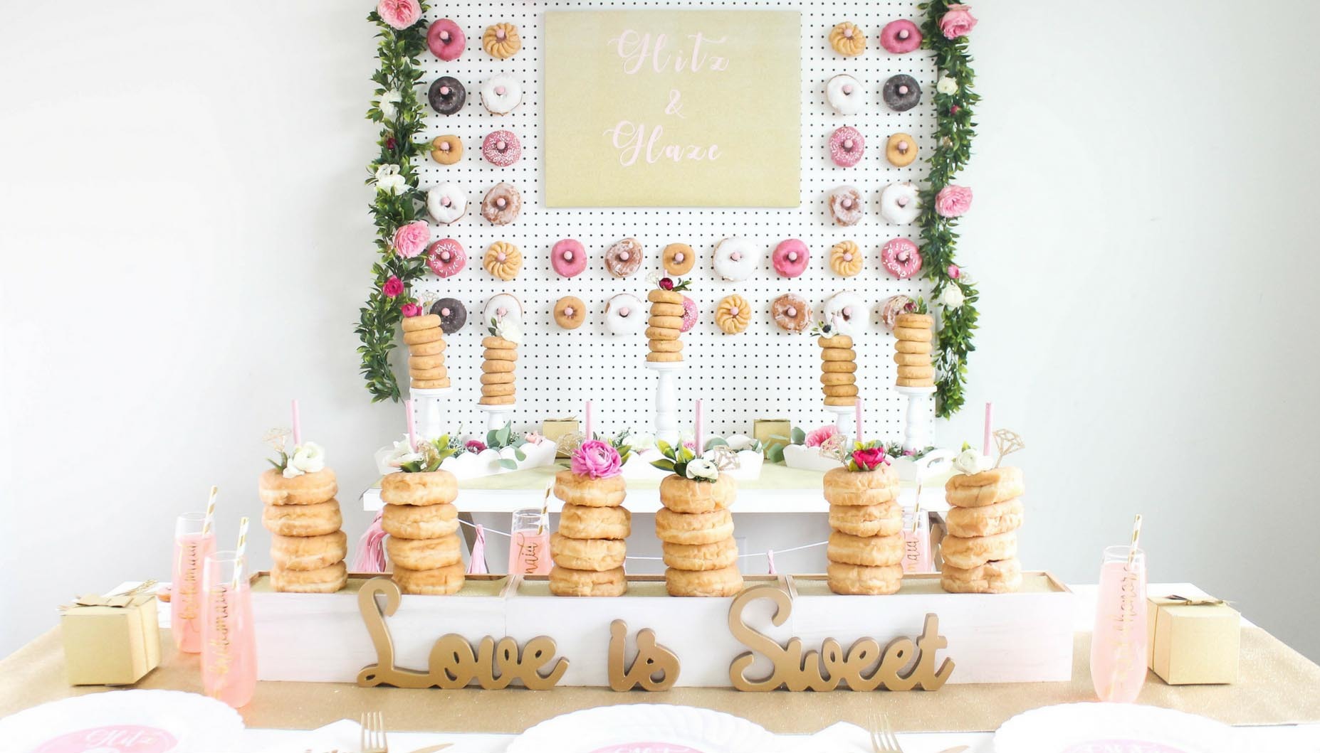 Glitz & Glaze Donut Bridal Shower Full Table