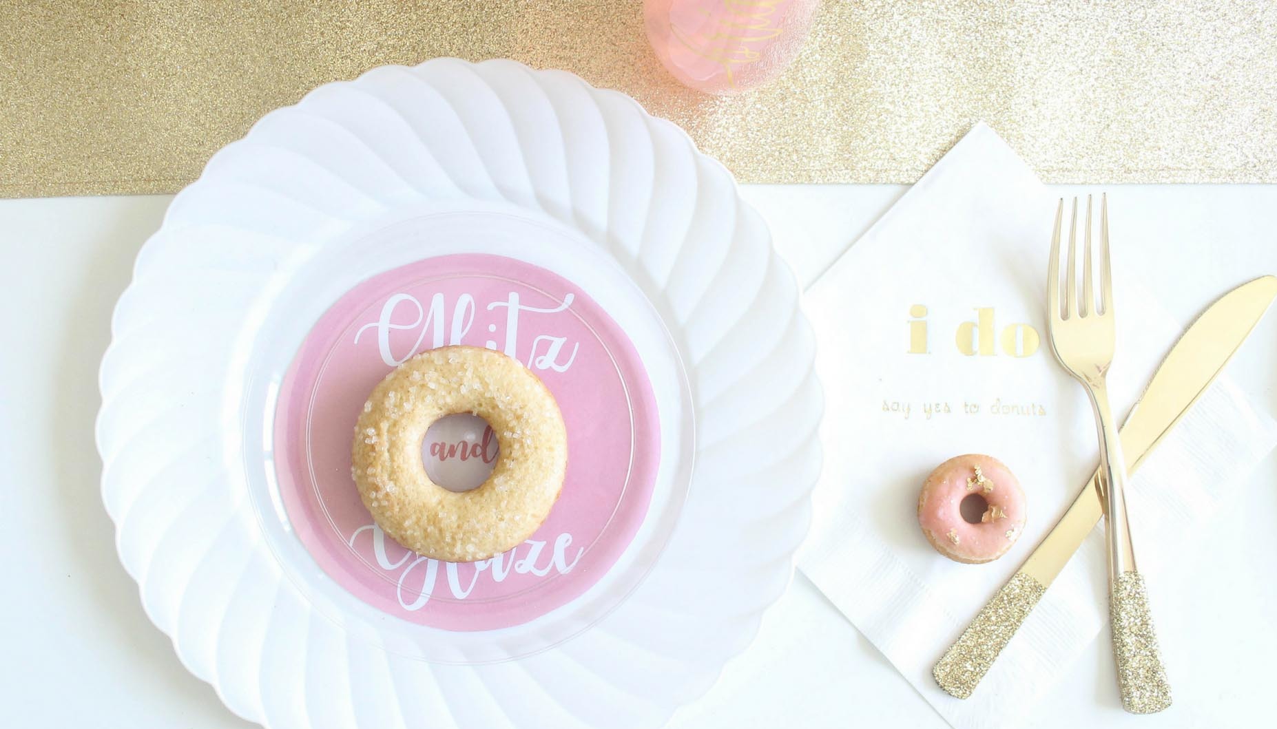 Glitz & Glaze Donut Bridal Shower Champagne Donut